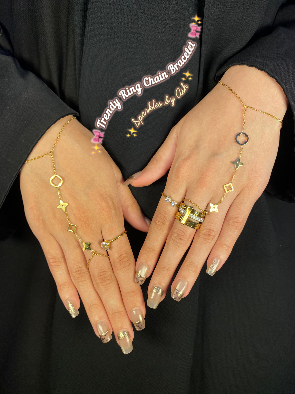 Trendy ring chain bracelet 🌷