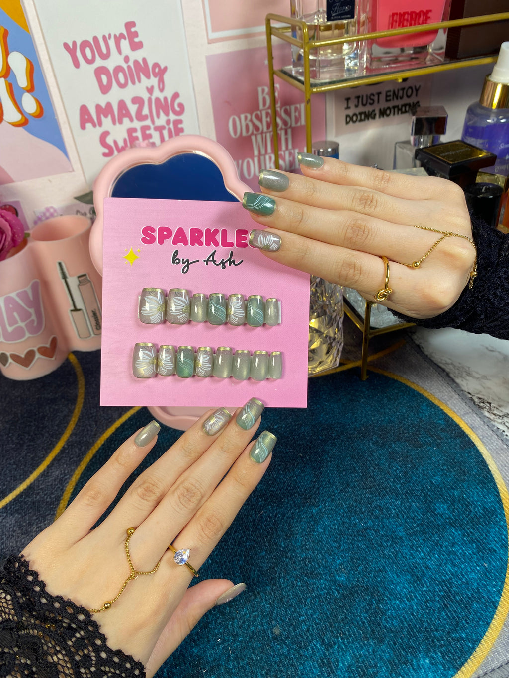 Cat eye fairy nails🧚(free application kit )