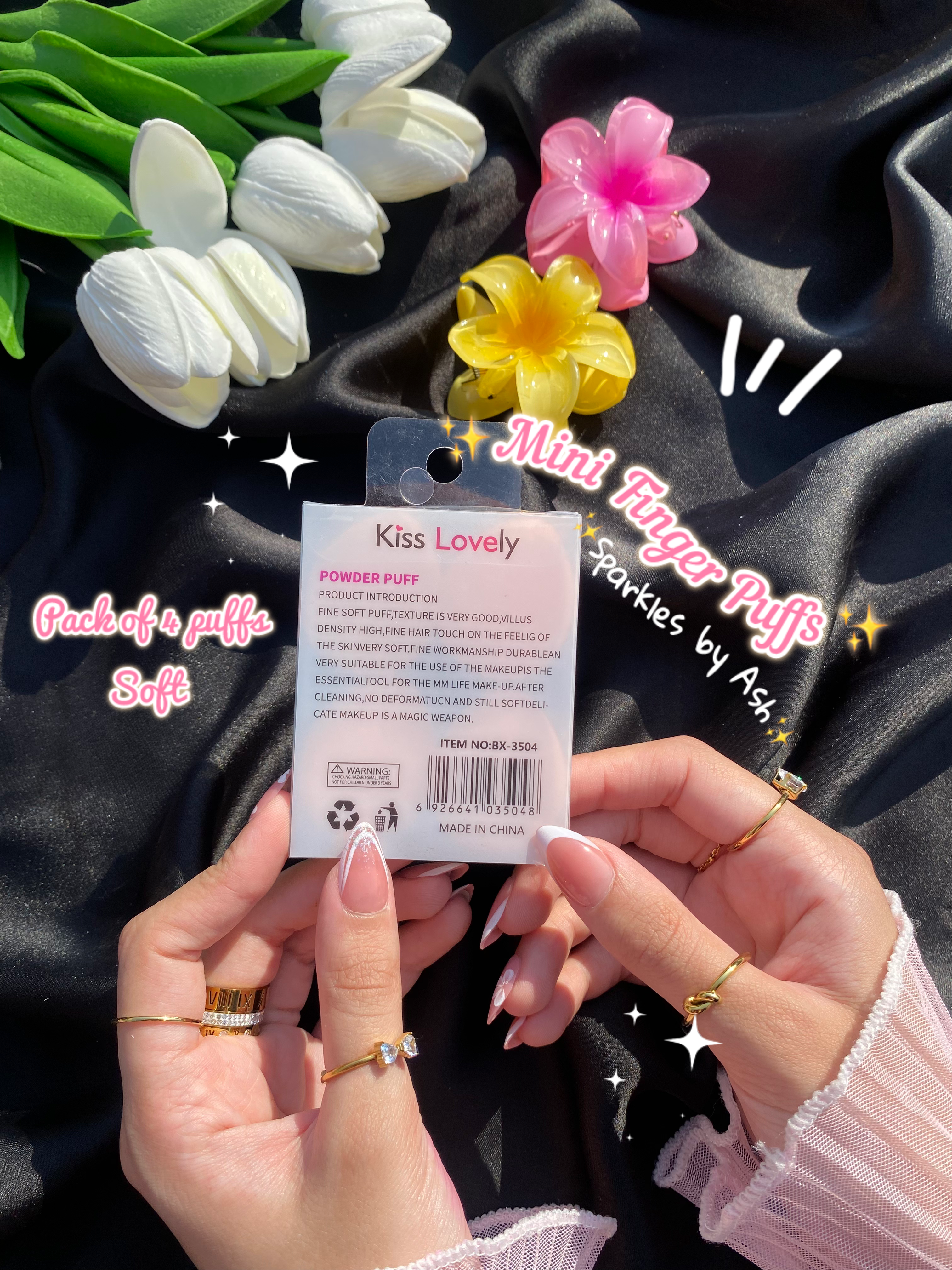 Mini finger puffs 💕pack of 4