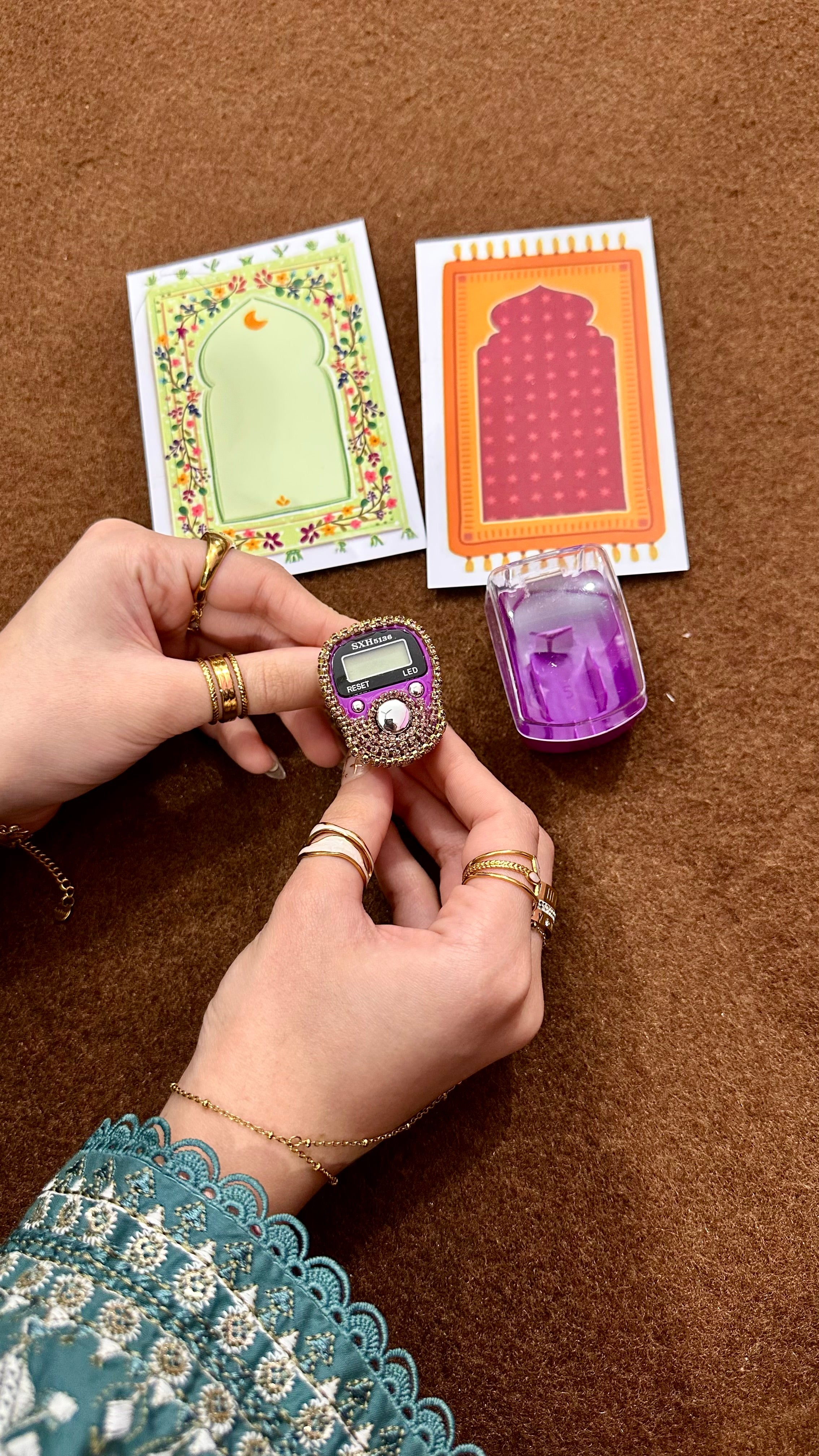 Diamond Glow Digital Tasbeeh purple ✨