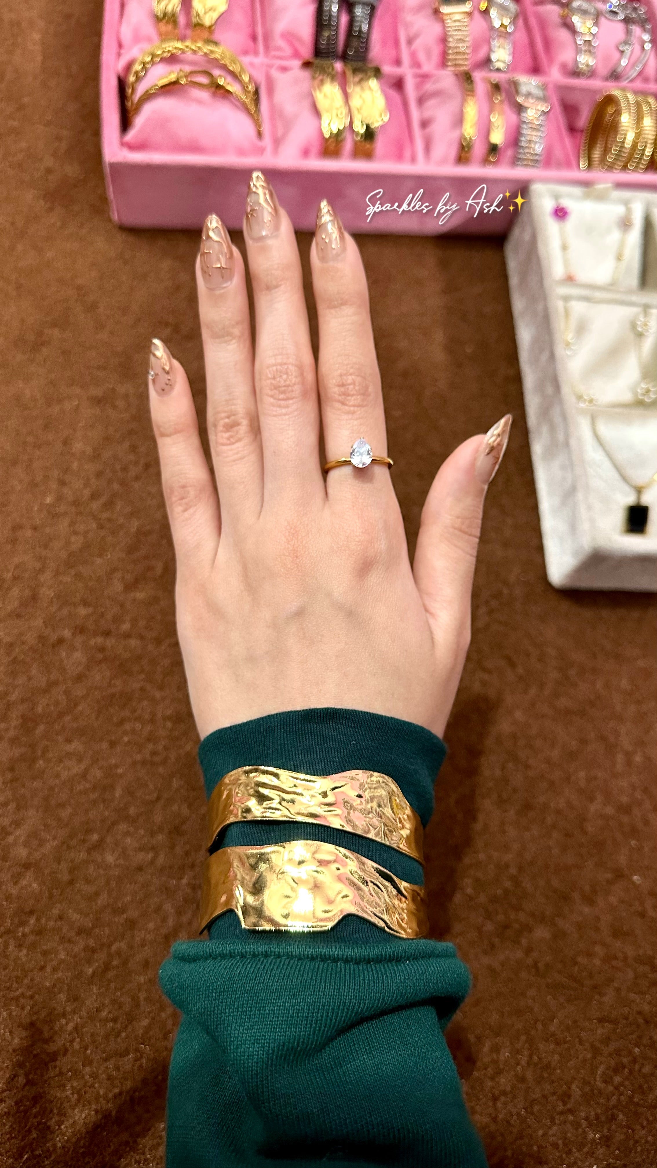 Modern stone minimalist ring 💍