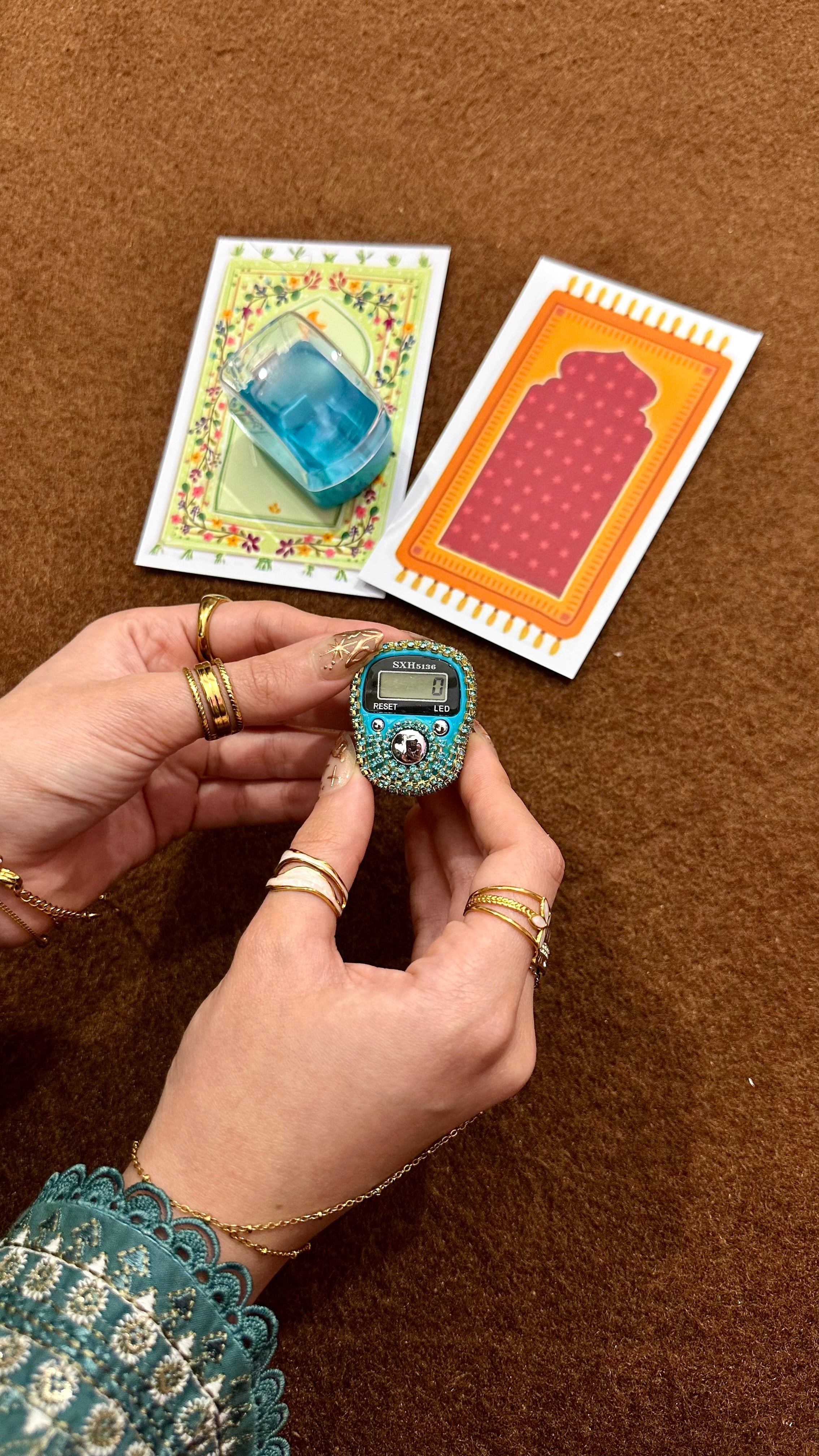 Diamond glow tasbee sea green✨