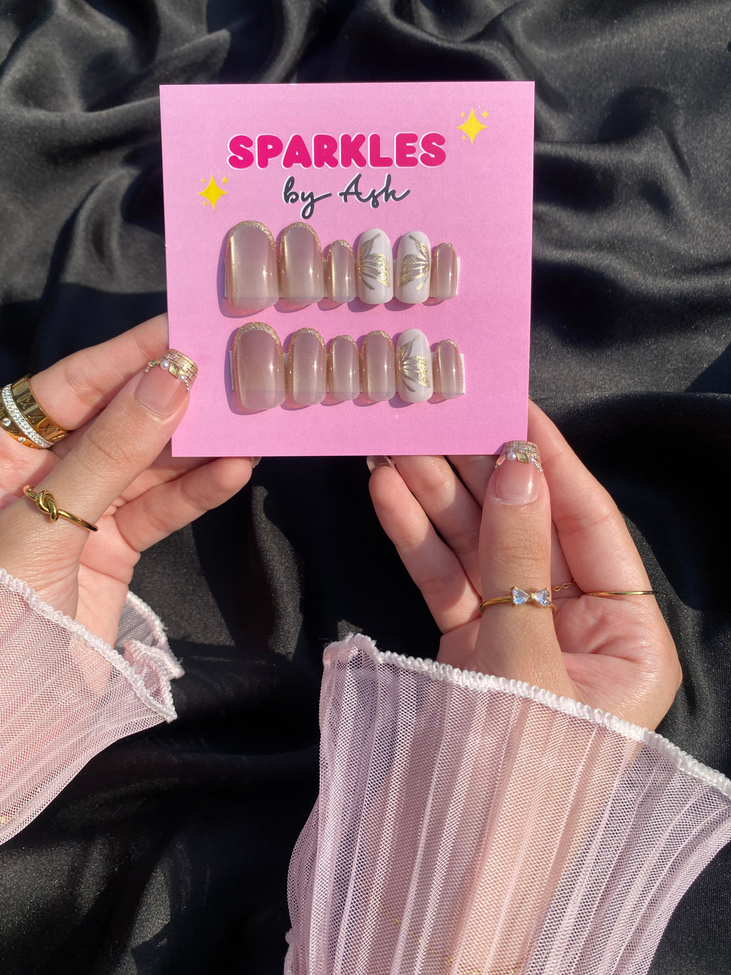 🌷fairy glitter cat eye nails-free application kit