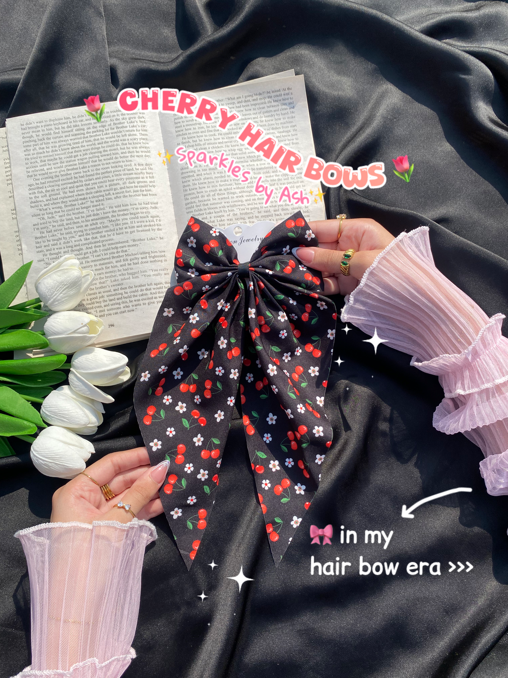 Trendy cherry 🍒 bows