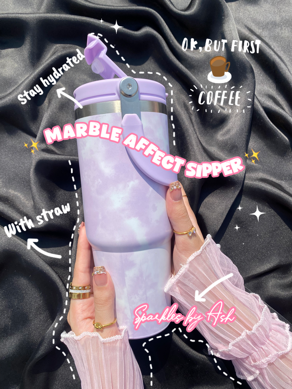 Marble affect sipper