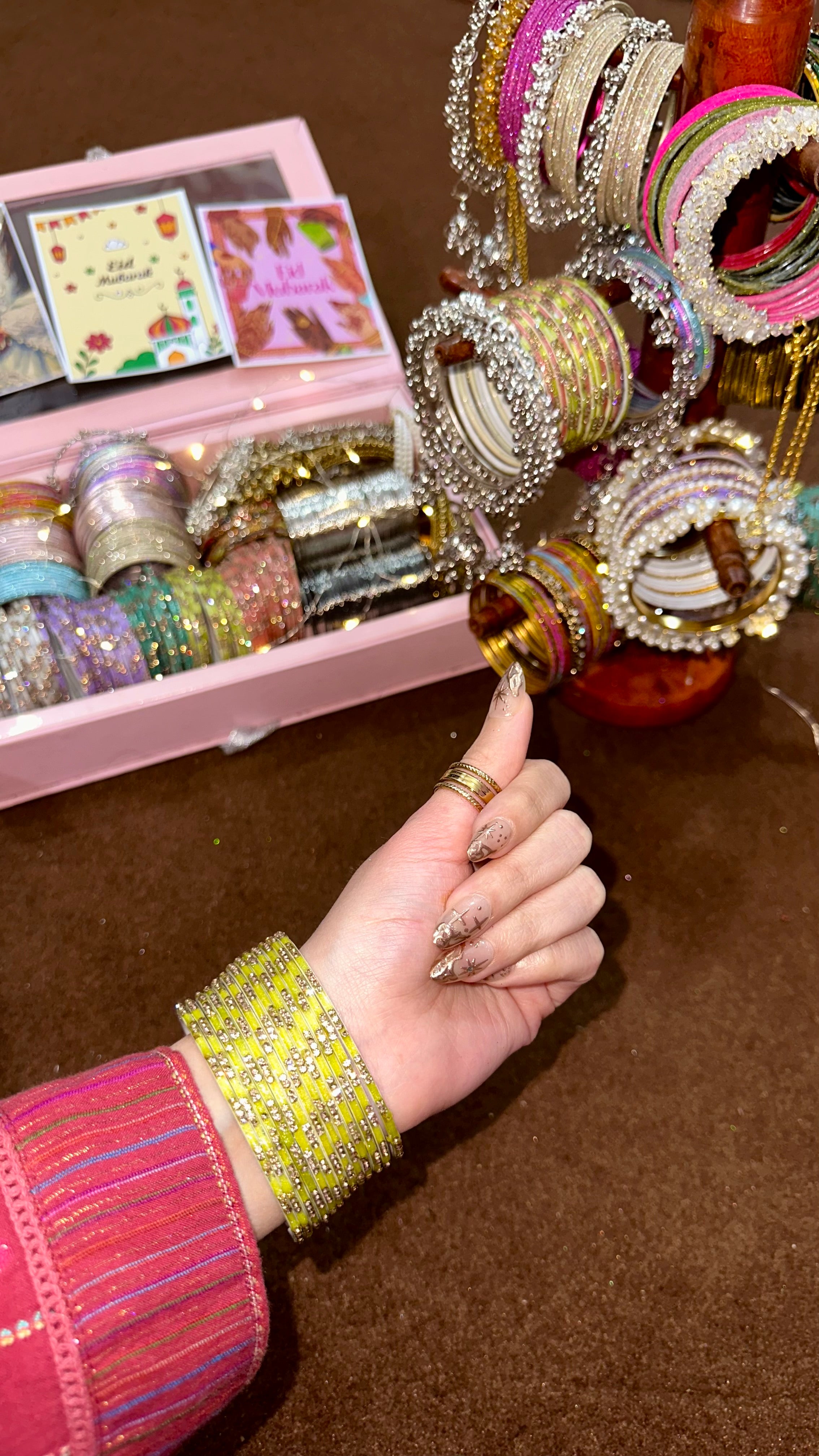 Trendy crystal metal bangles 💗🌙✨