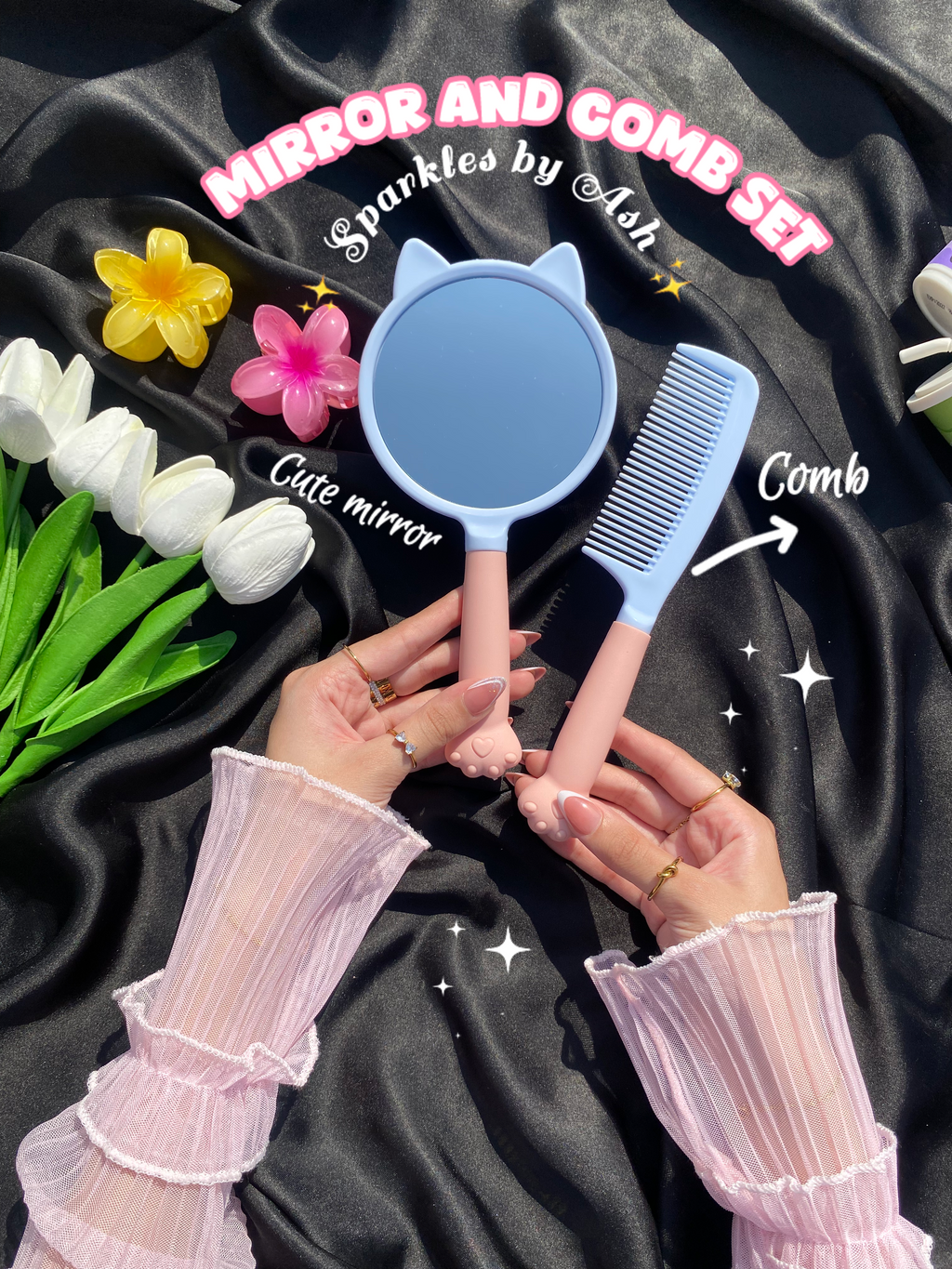 Cute mirror and comb set 💕