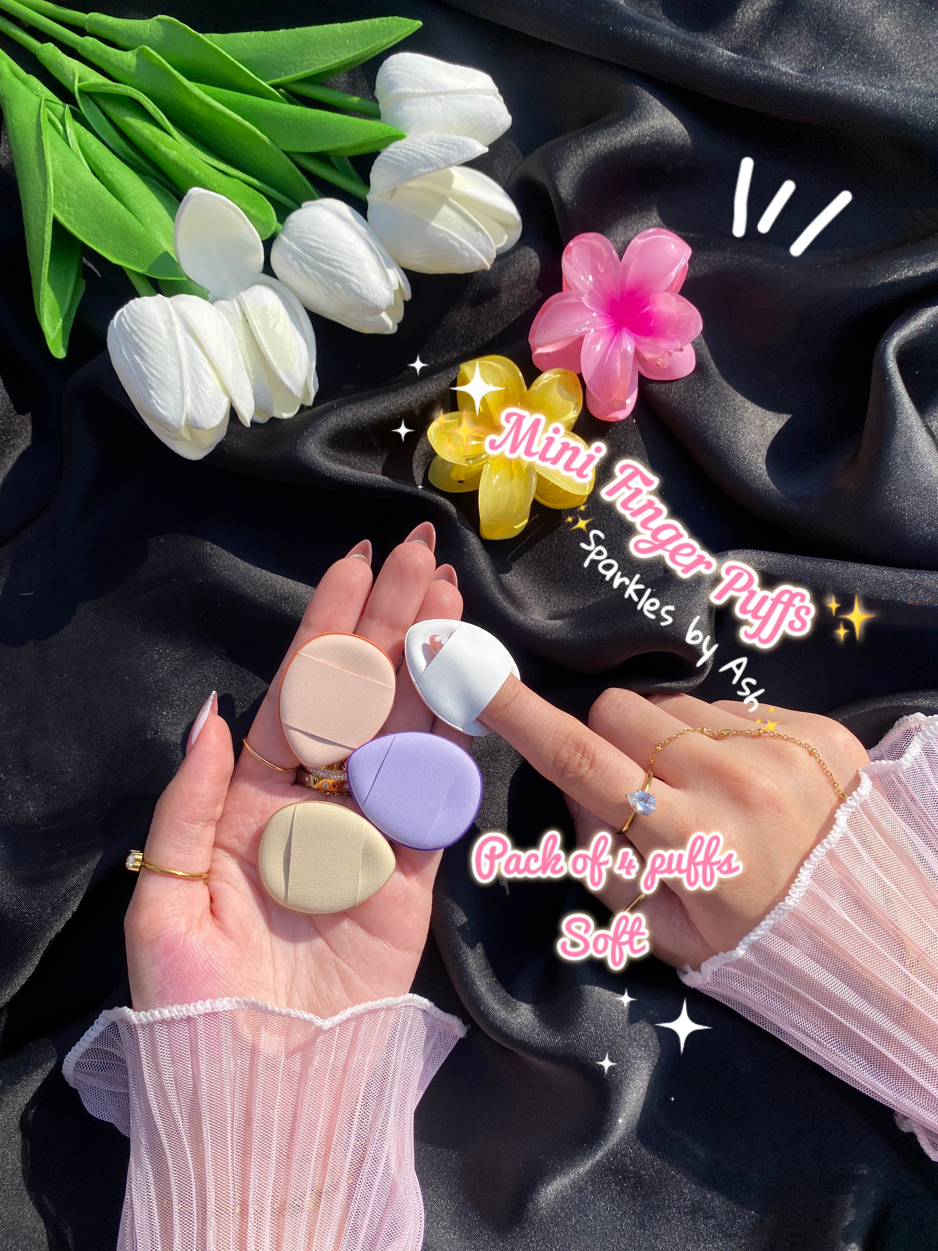 Mini finger puffs 💕pack of 4