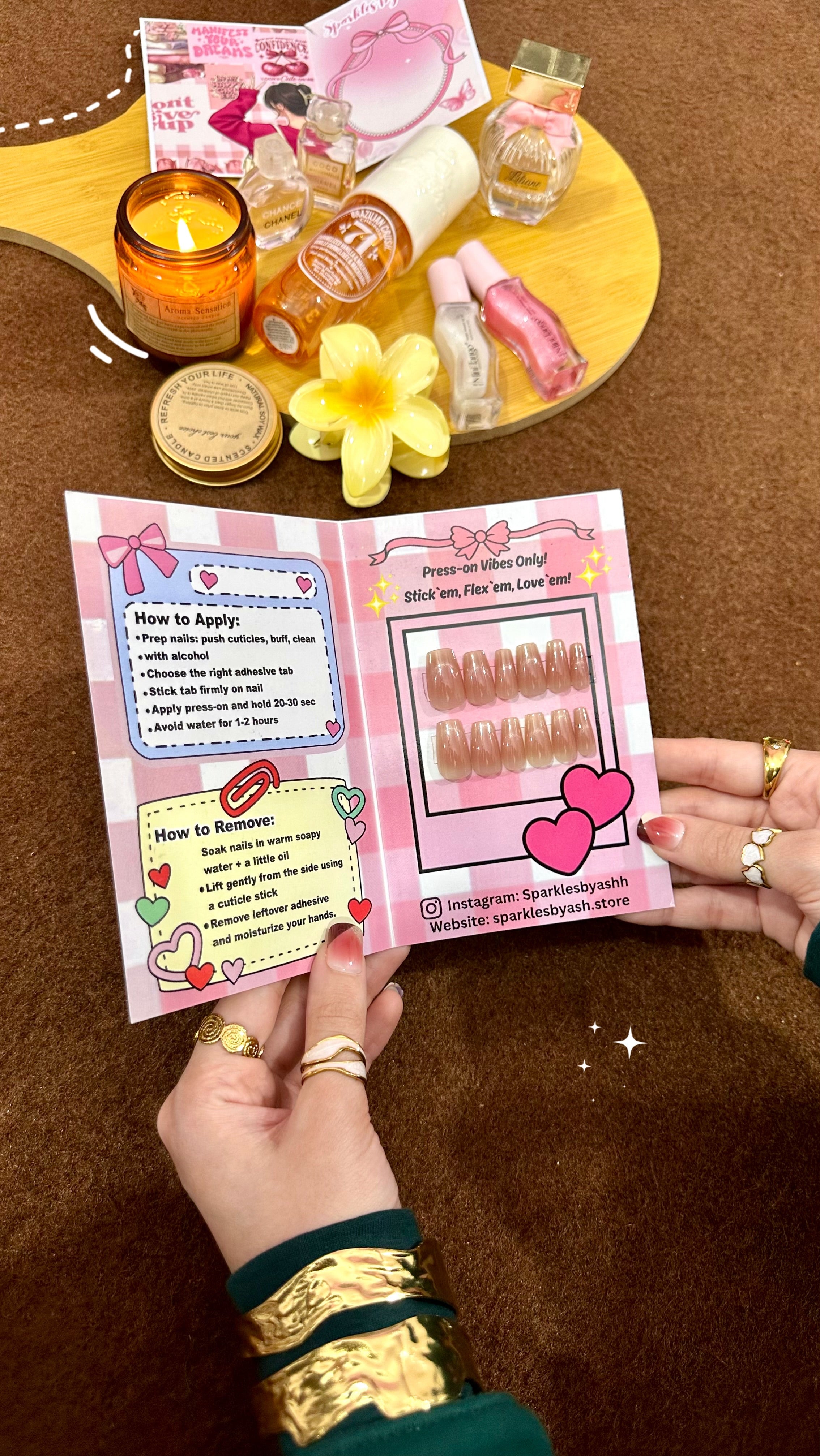 Nude cat eye nail set 💕