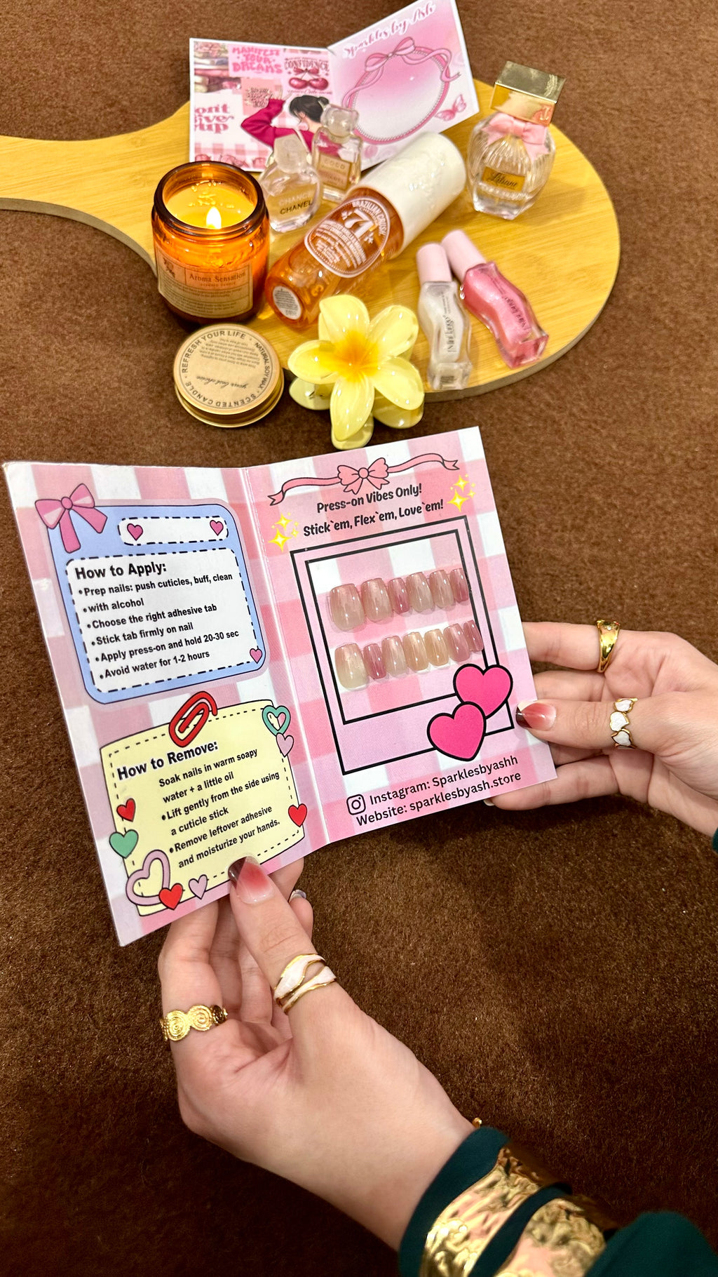 Glossy blush cat eye nail set 💕✨