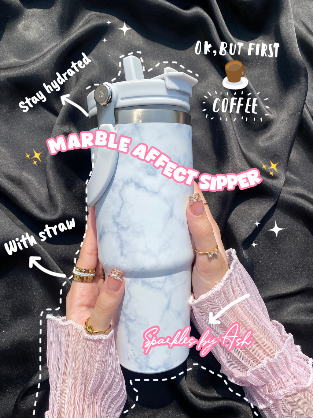 Marble affect sipper 🌼