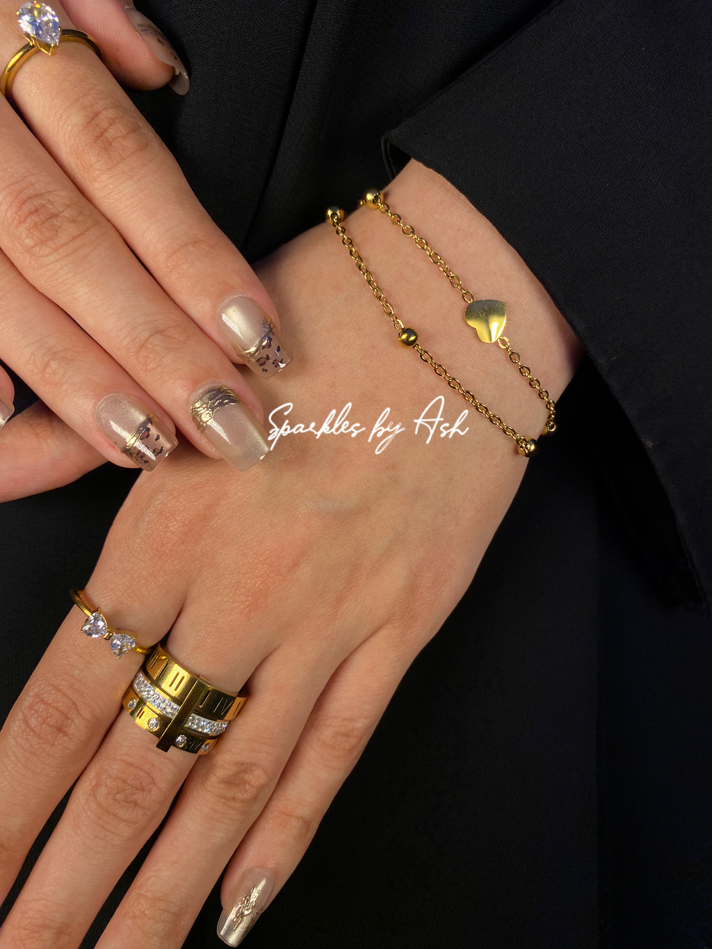 Double chain heart bracelet 💕