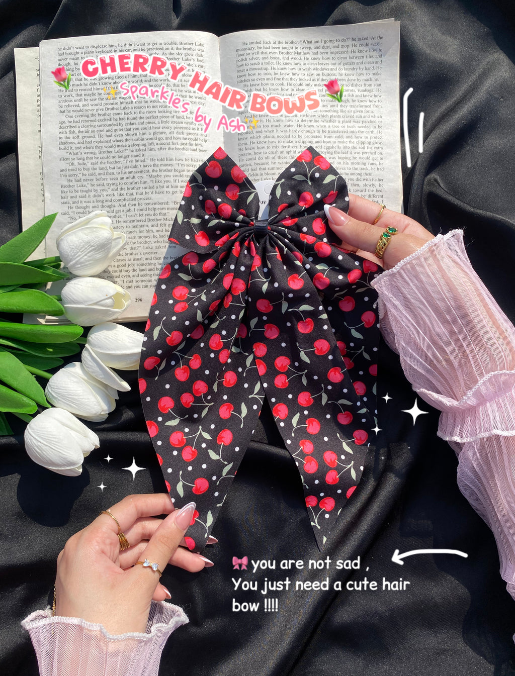 Trendy cherry 🍒 hairbows