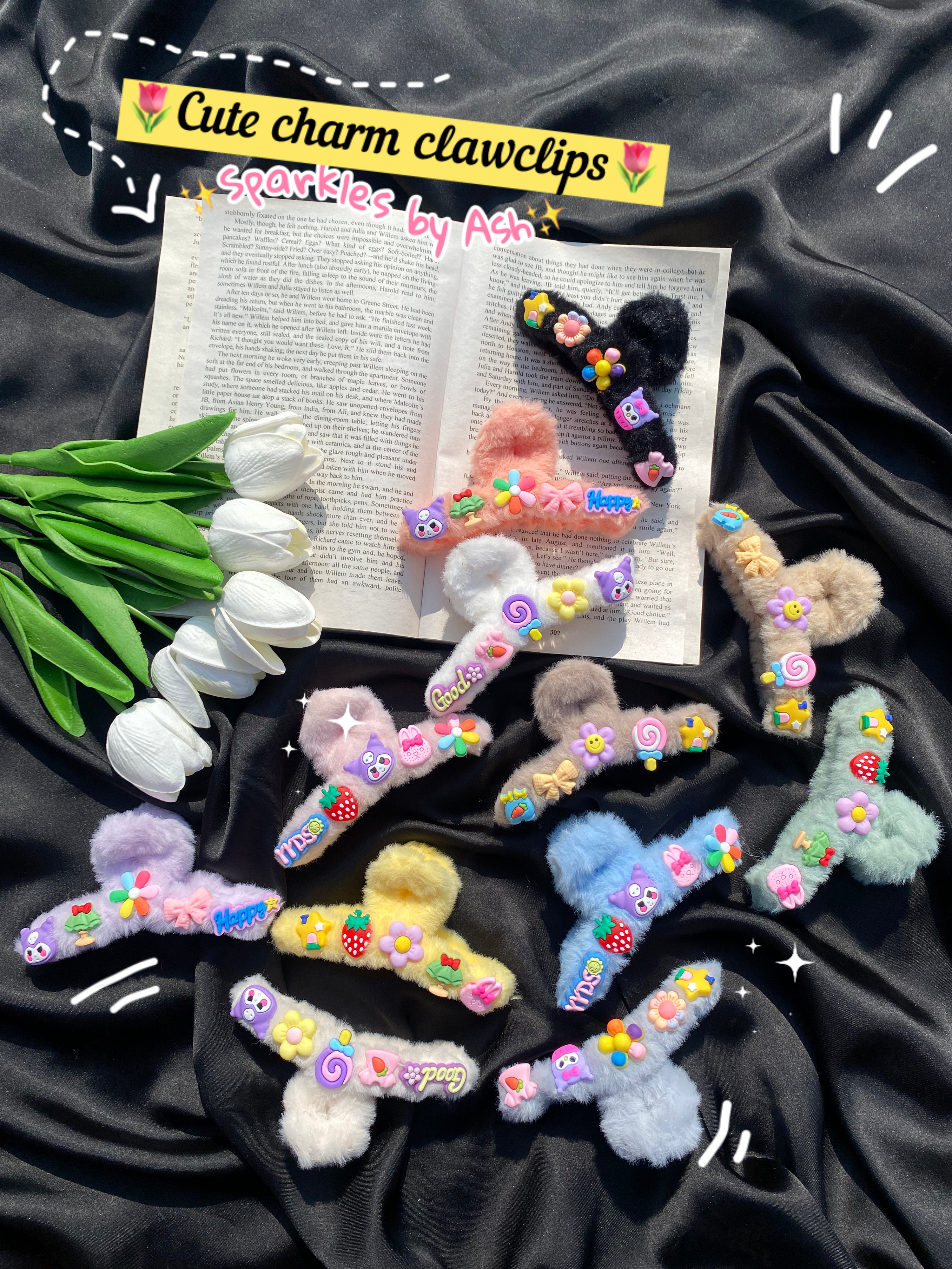 Cute charms fur clawclips 💕