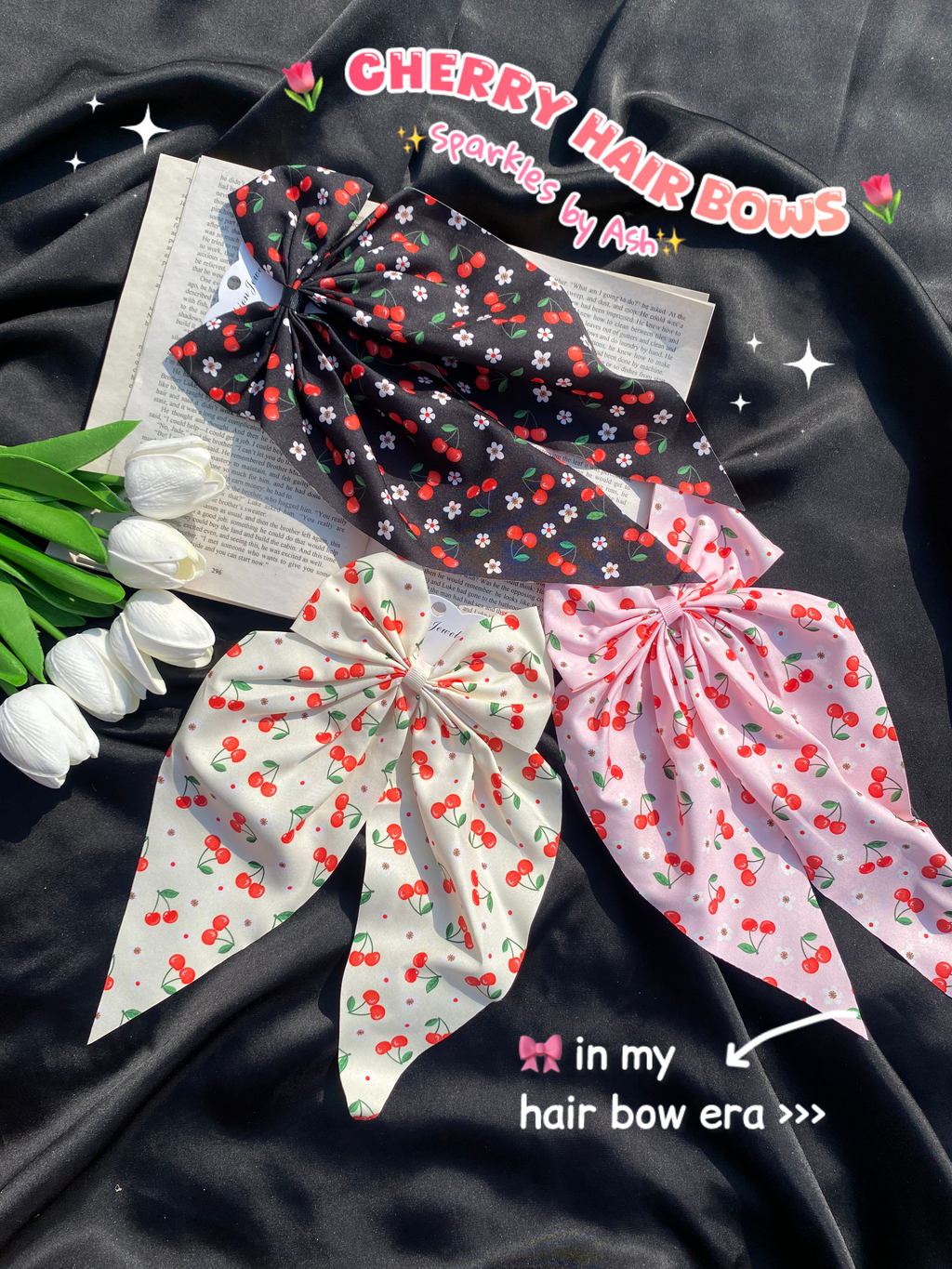 Trendy cherry 🍒 bows