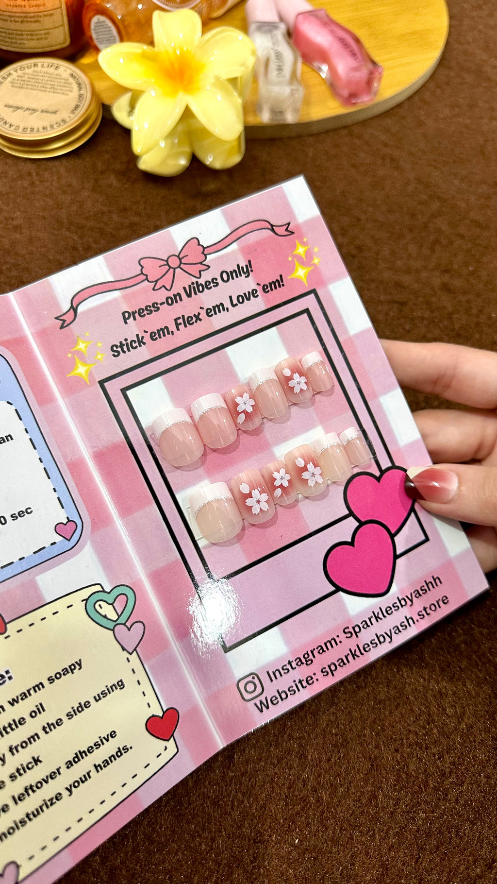 Floral french nail set 💕