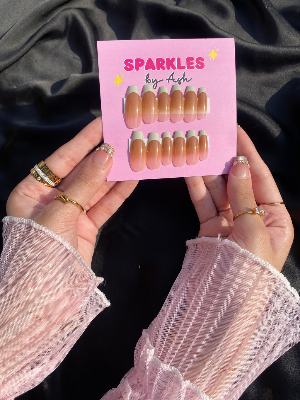 🌷 Nude french nails 🎀( Free Application kit )