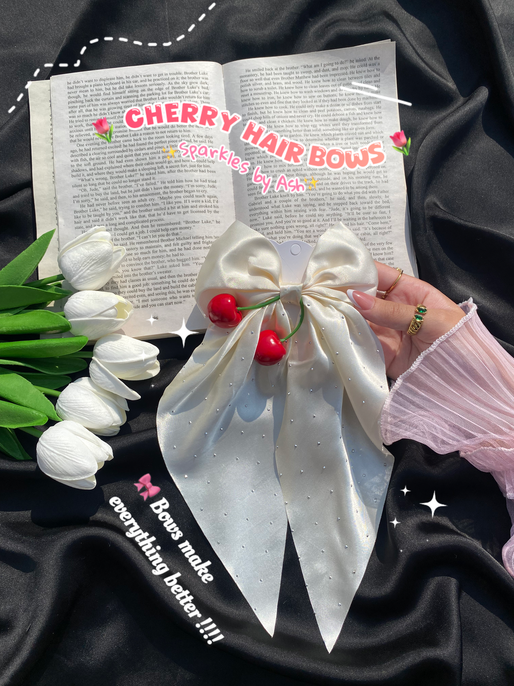 Silk Cherry🍒 Hairbows