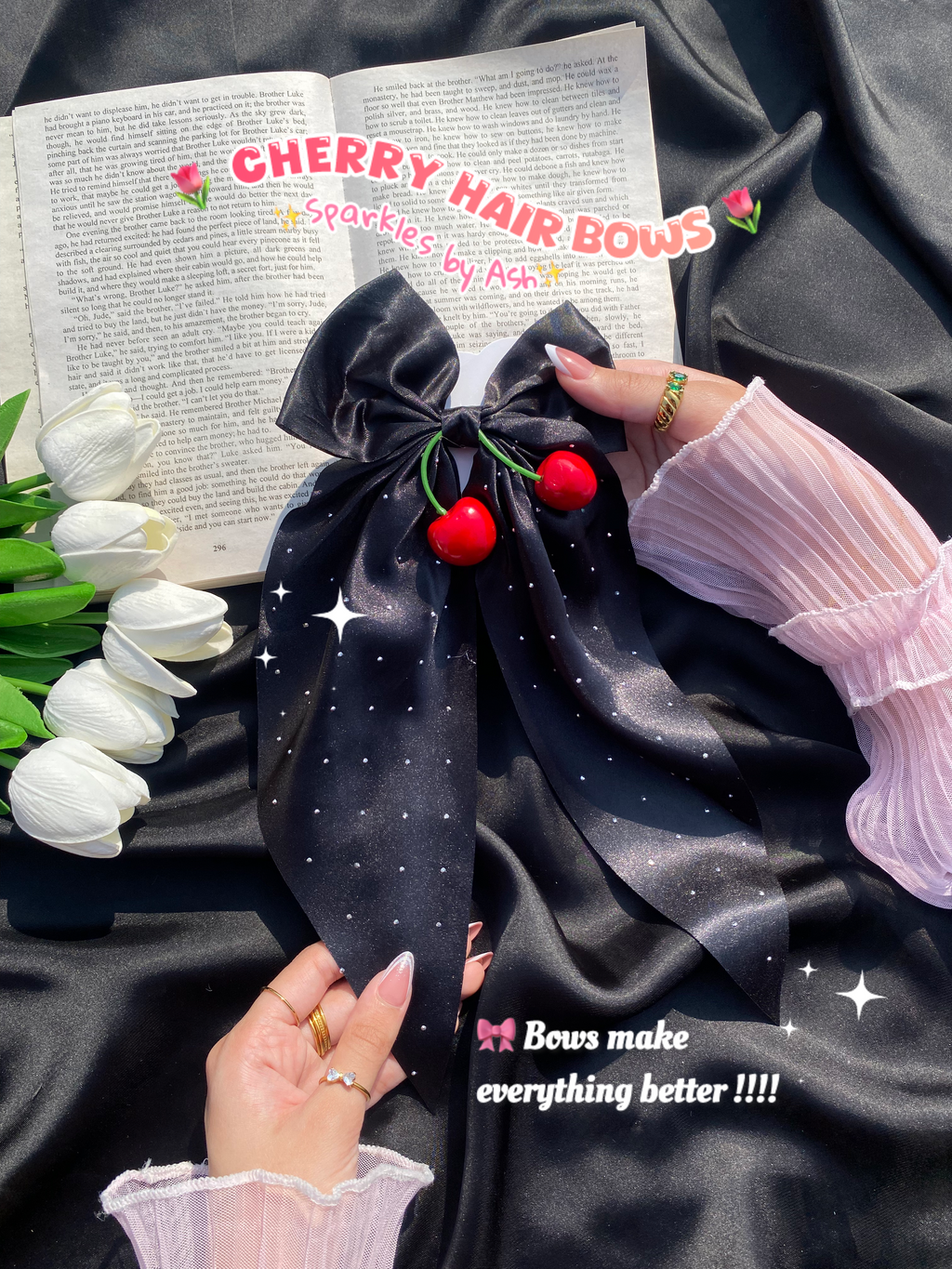 Silk Cherry🍒 Hairbows