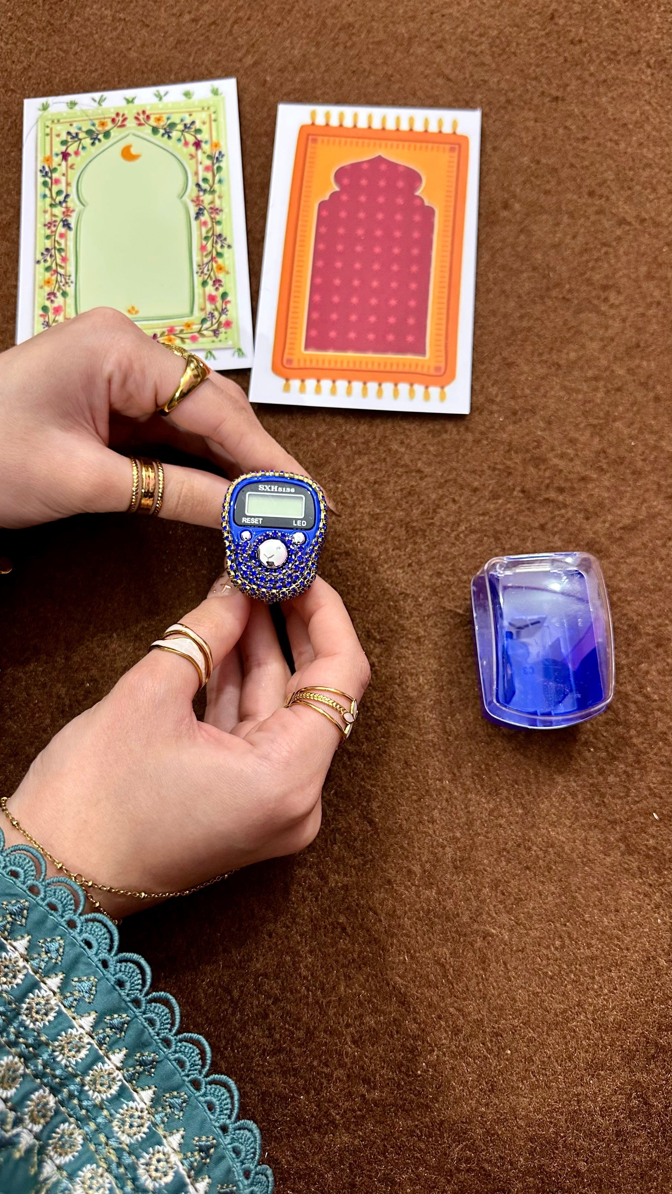 Diamond glow tasbee blue✨