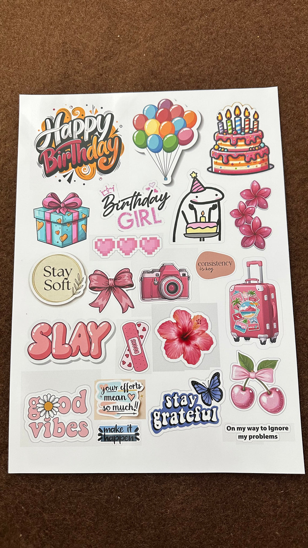 Fully Customisable A4 Sticker sheet 🎀✨