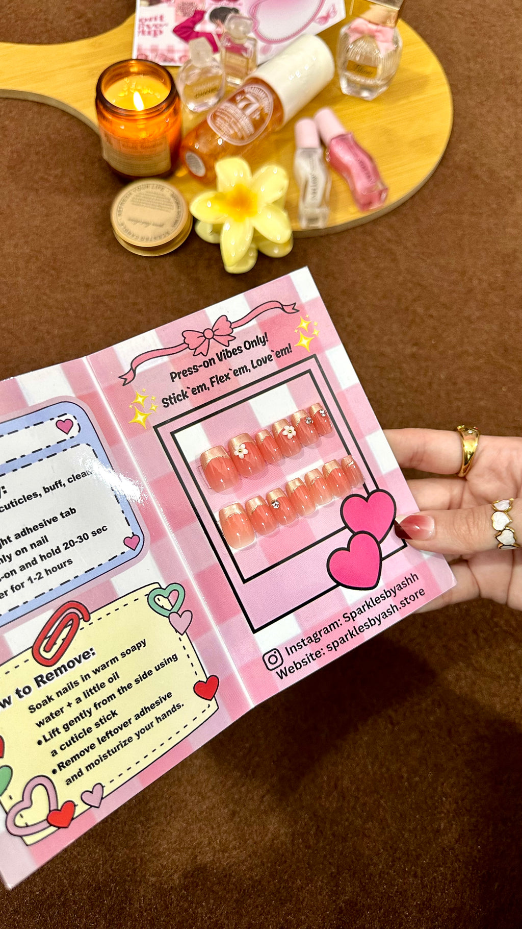 Peachy bloom nail set 💕