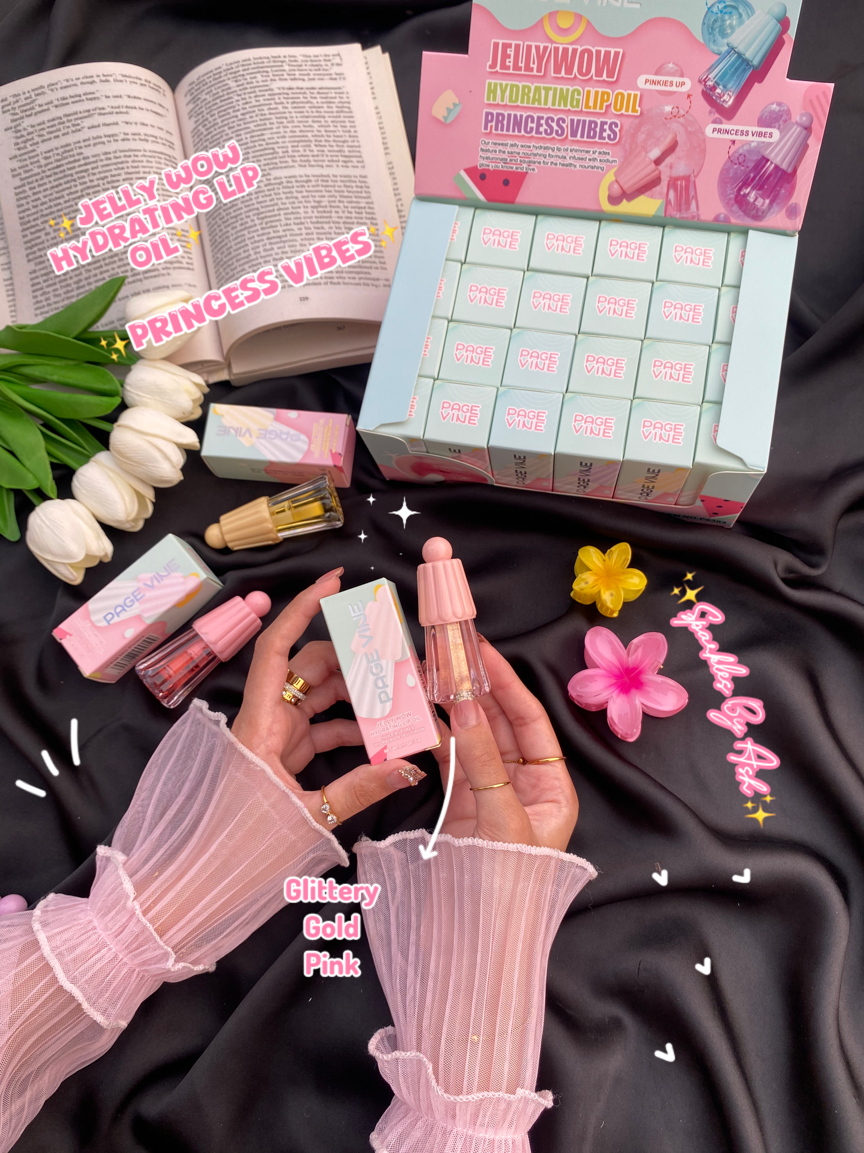 jelly wow hydrating lip oil 💕princess vibes💕