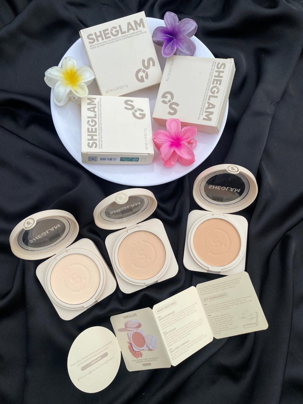 Sheglam skin focus high coverage  powder foundation 🎀