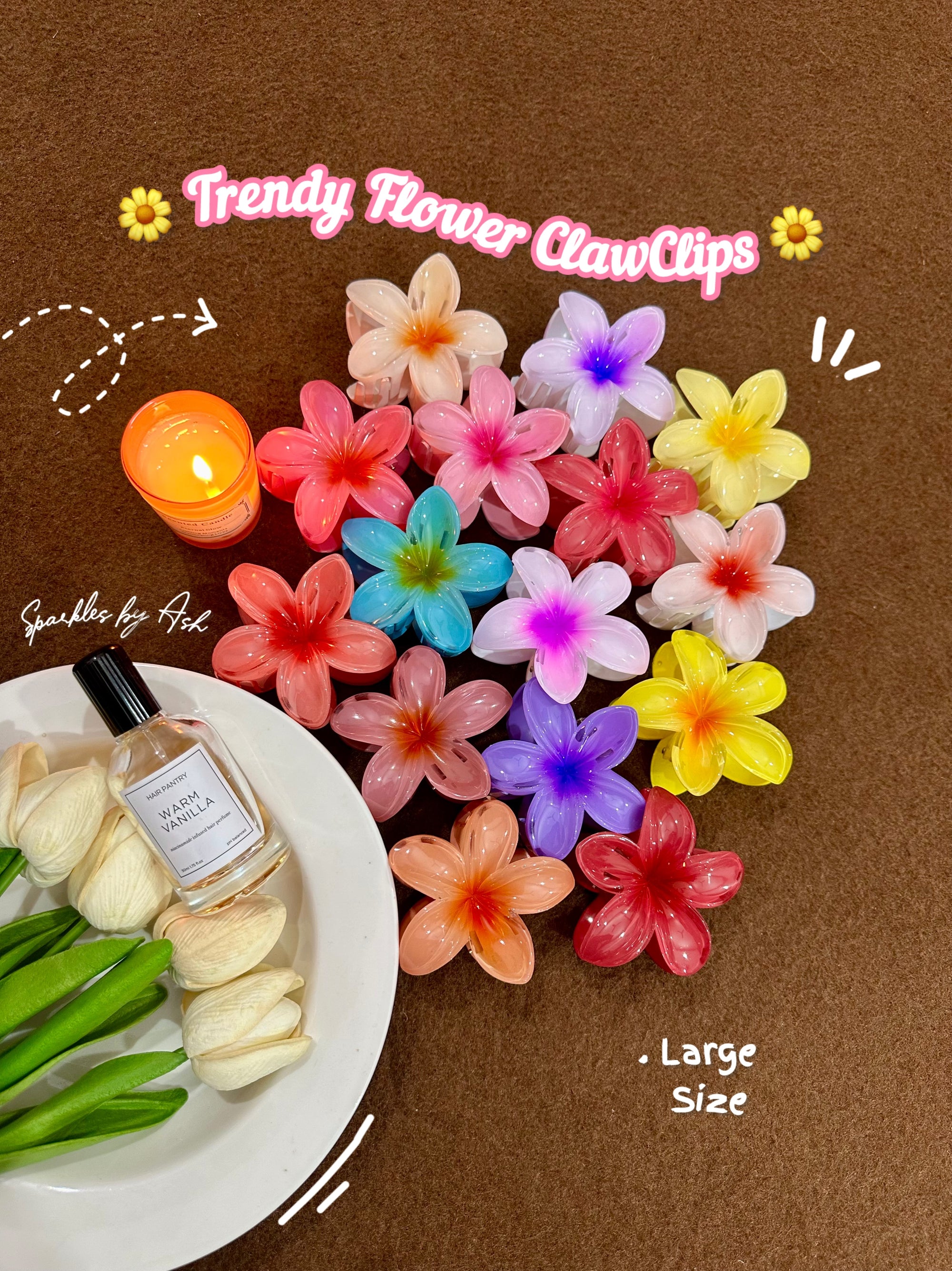 Trendy flower clawclips🌸🌼-large size