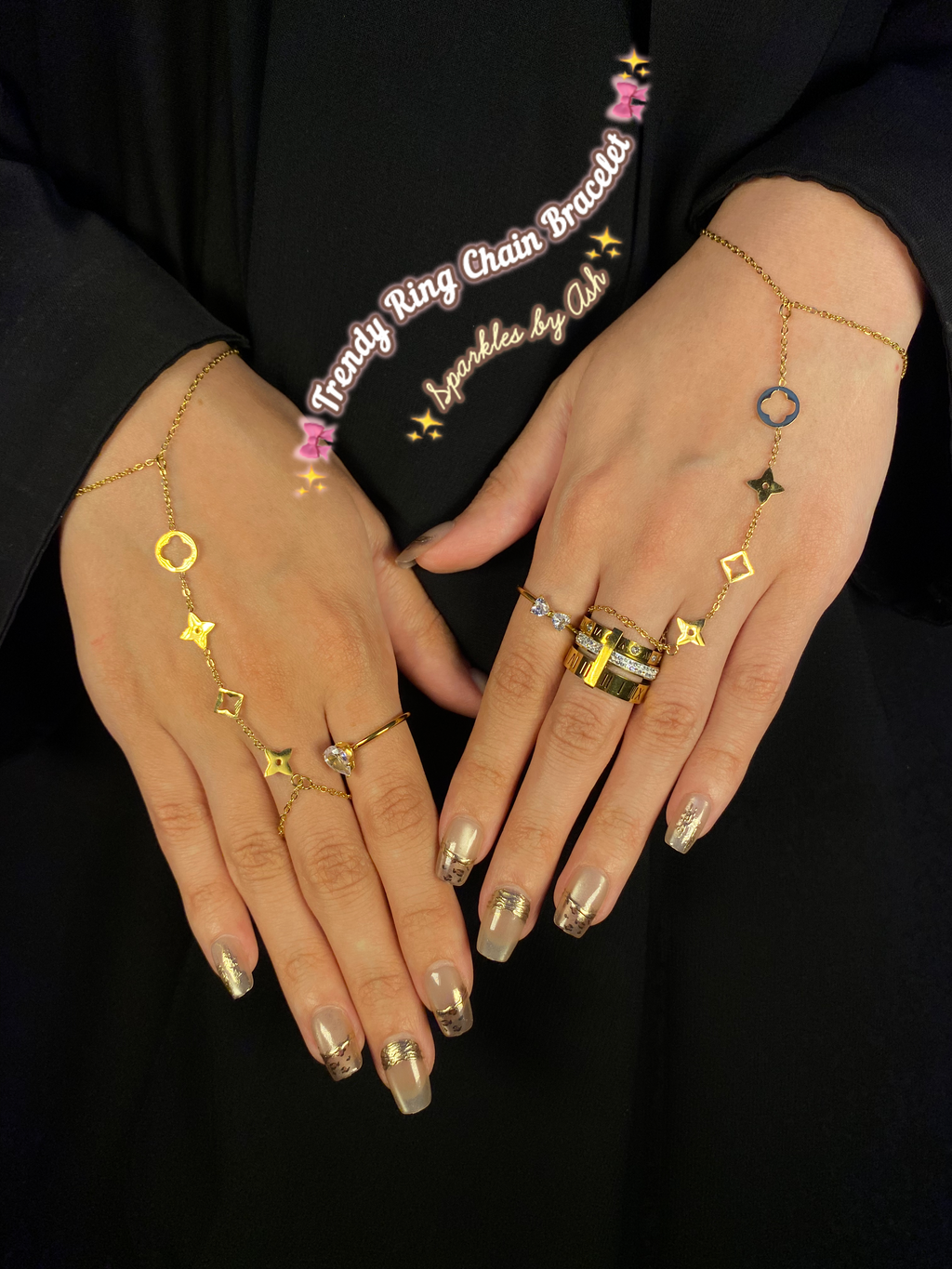 Trendy ring chain bracelet 🌷