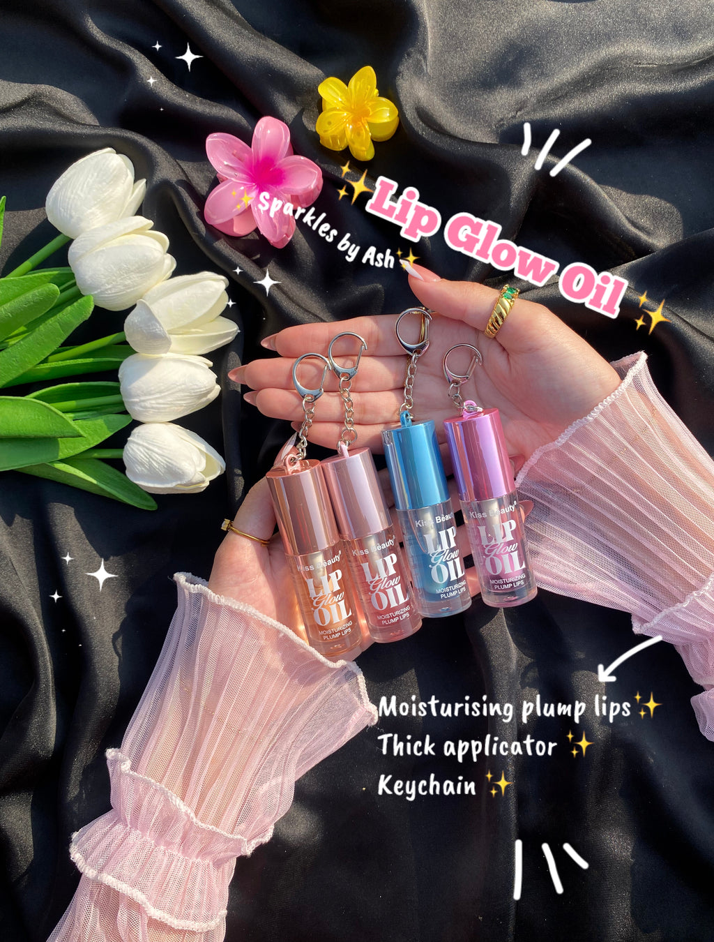 Jumbo lip glow oil with keychain 💕