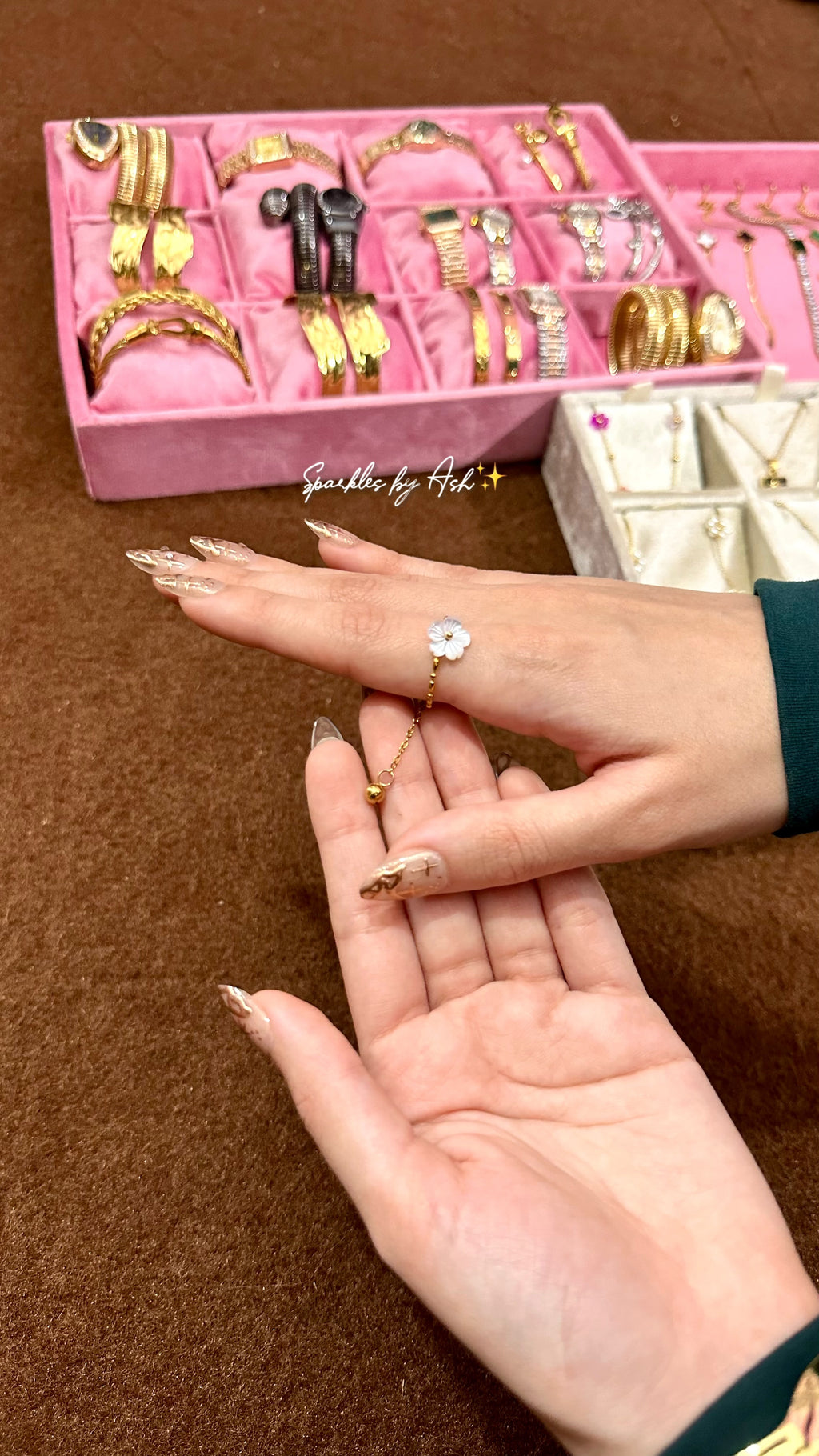 Flower chain ring 🌸✨