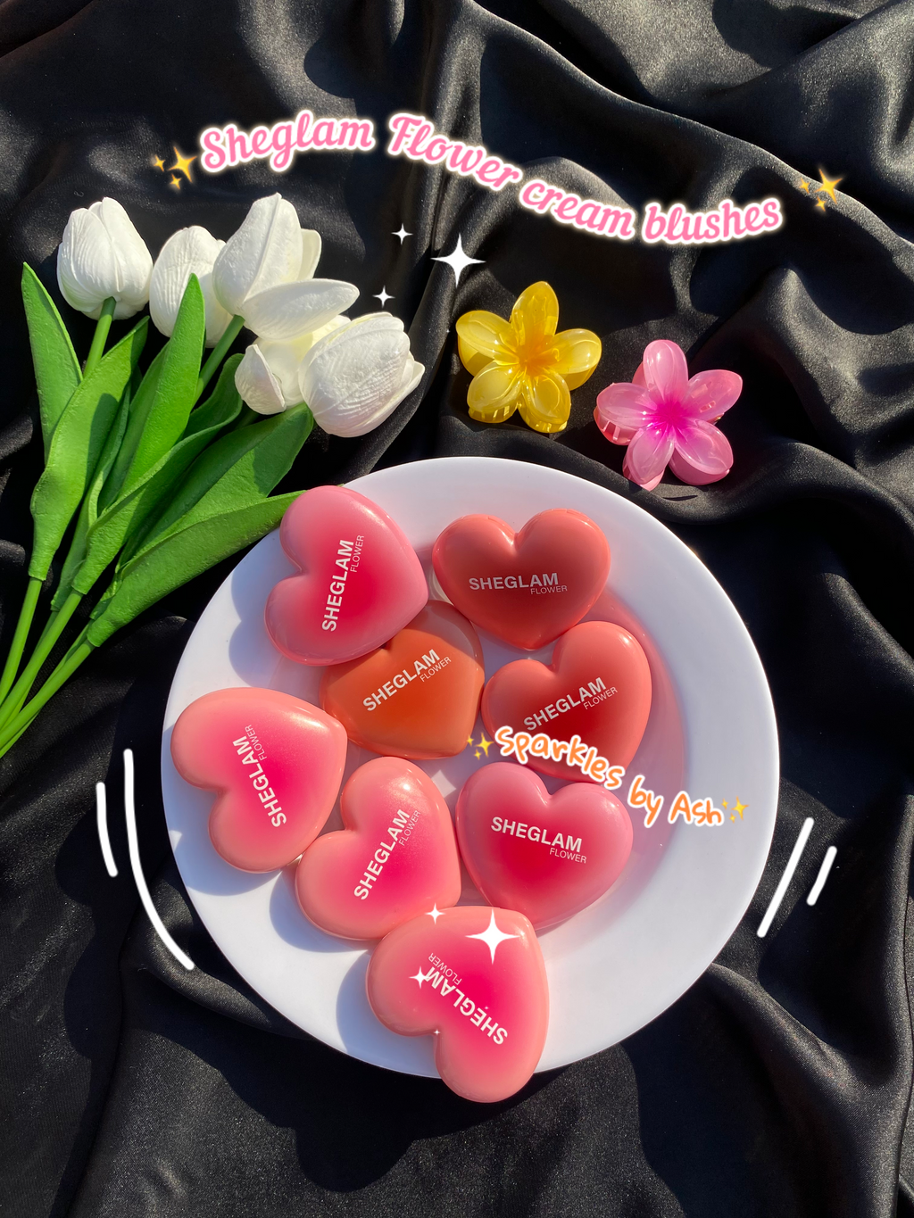 Sheglam flower 🌷 creamy heart blushes
