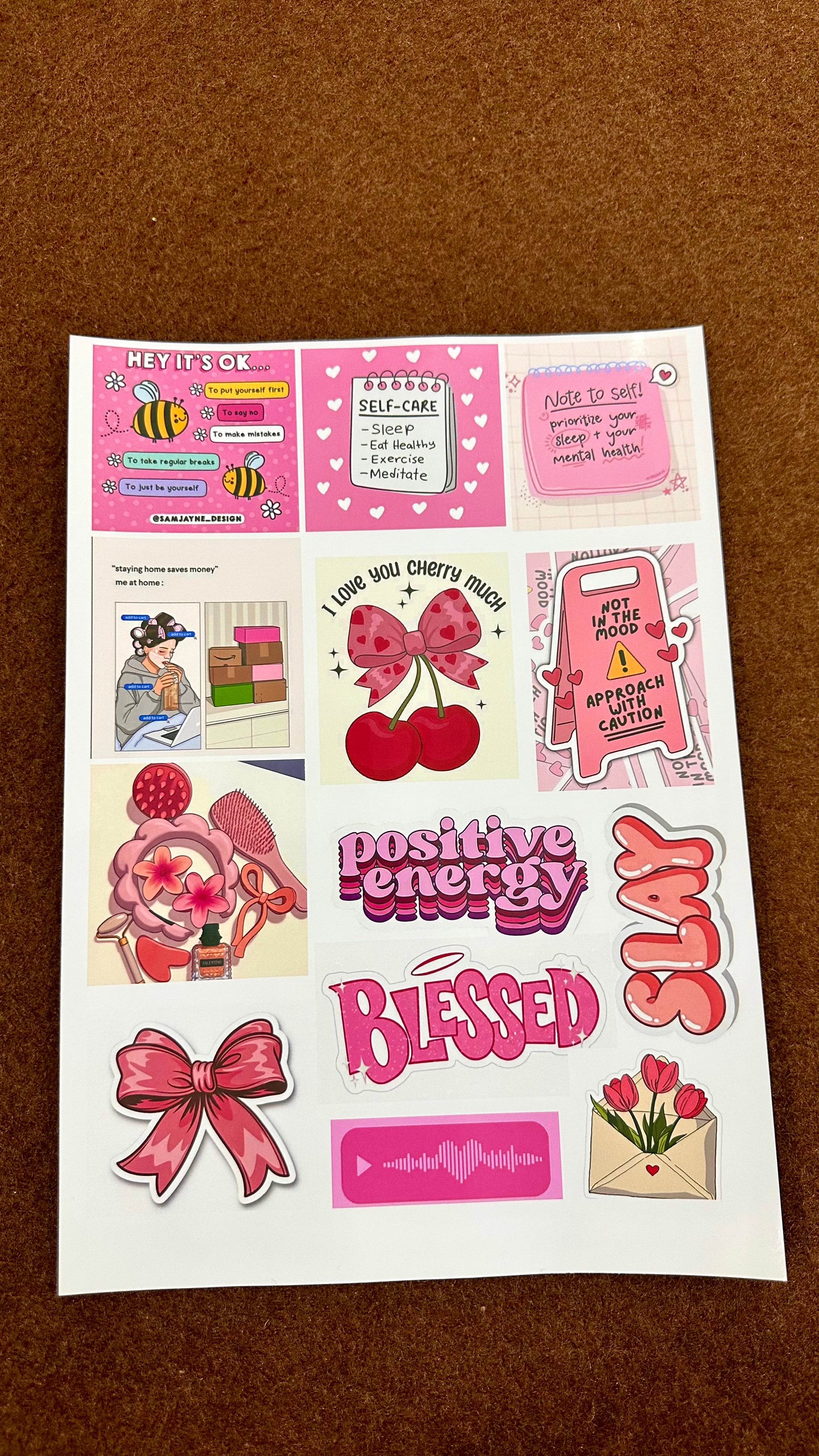 Cute A4 sticker sheet🎀✨