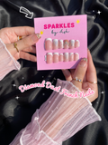 🌷Diamond dust french nails- free application kit