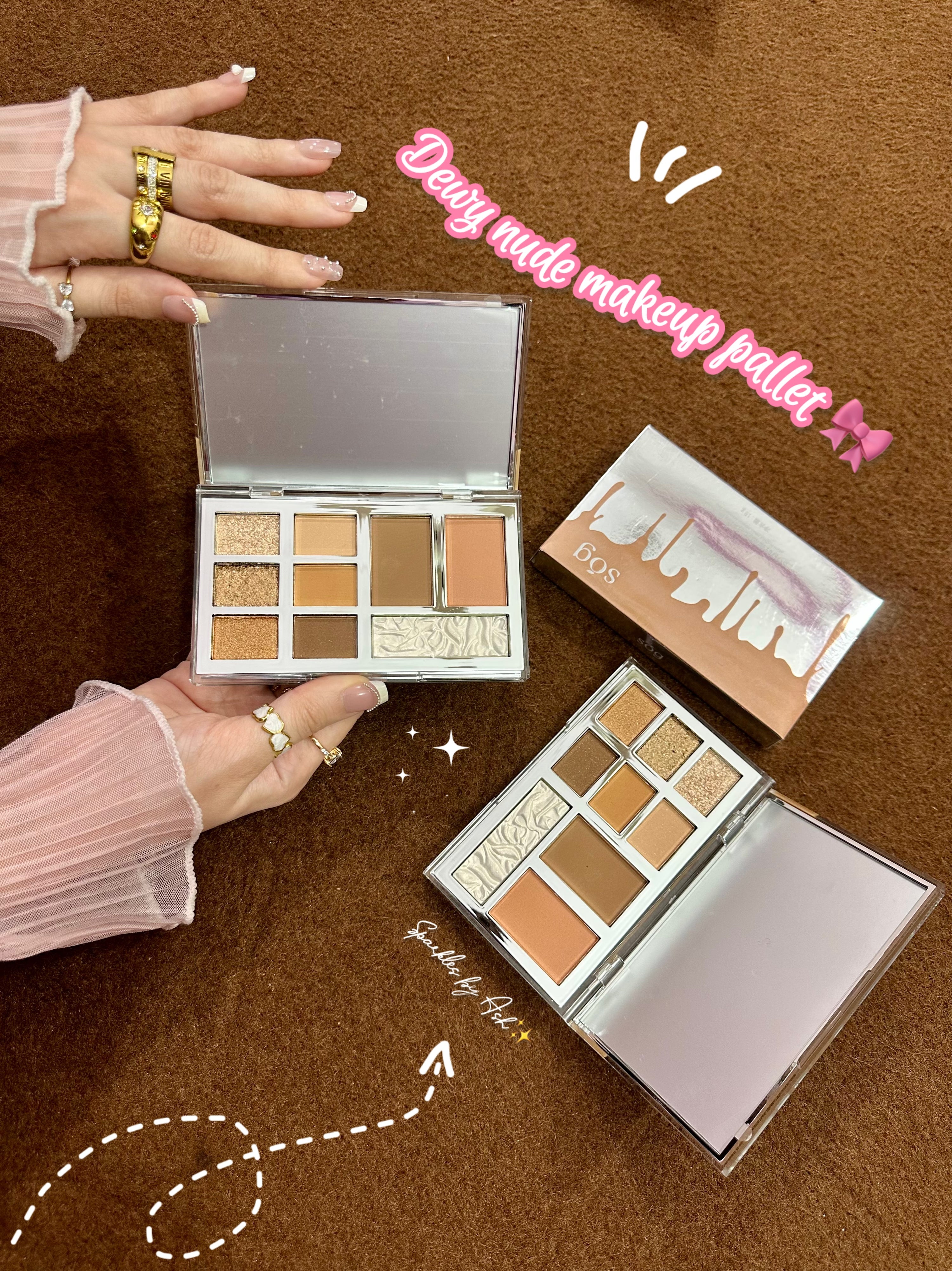 Dewy nude makeup pallete🩵