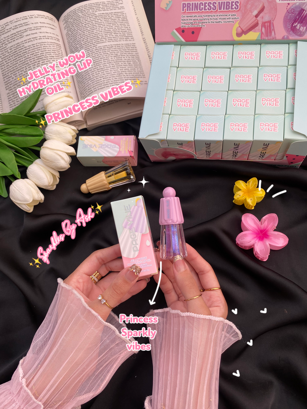 jelly wow hydrating lip oil 💕princess vibes💕