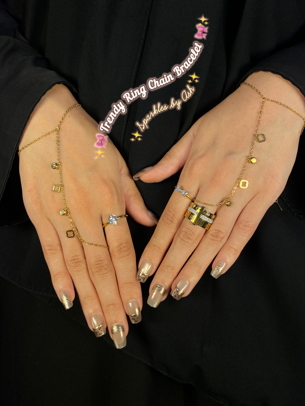 Trendy ring chain bracelet🌷