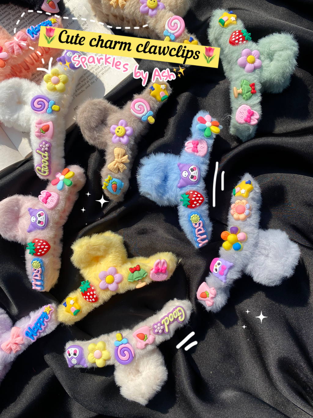 Cute charms fur clawclips 💕