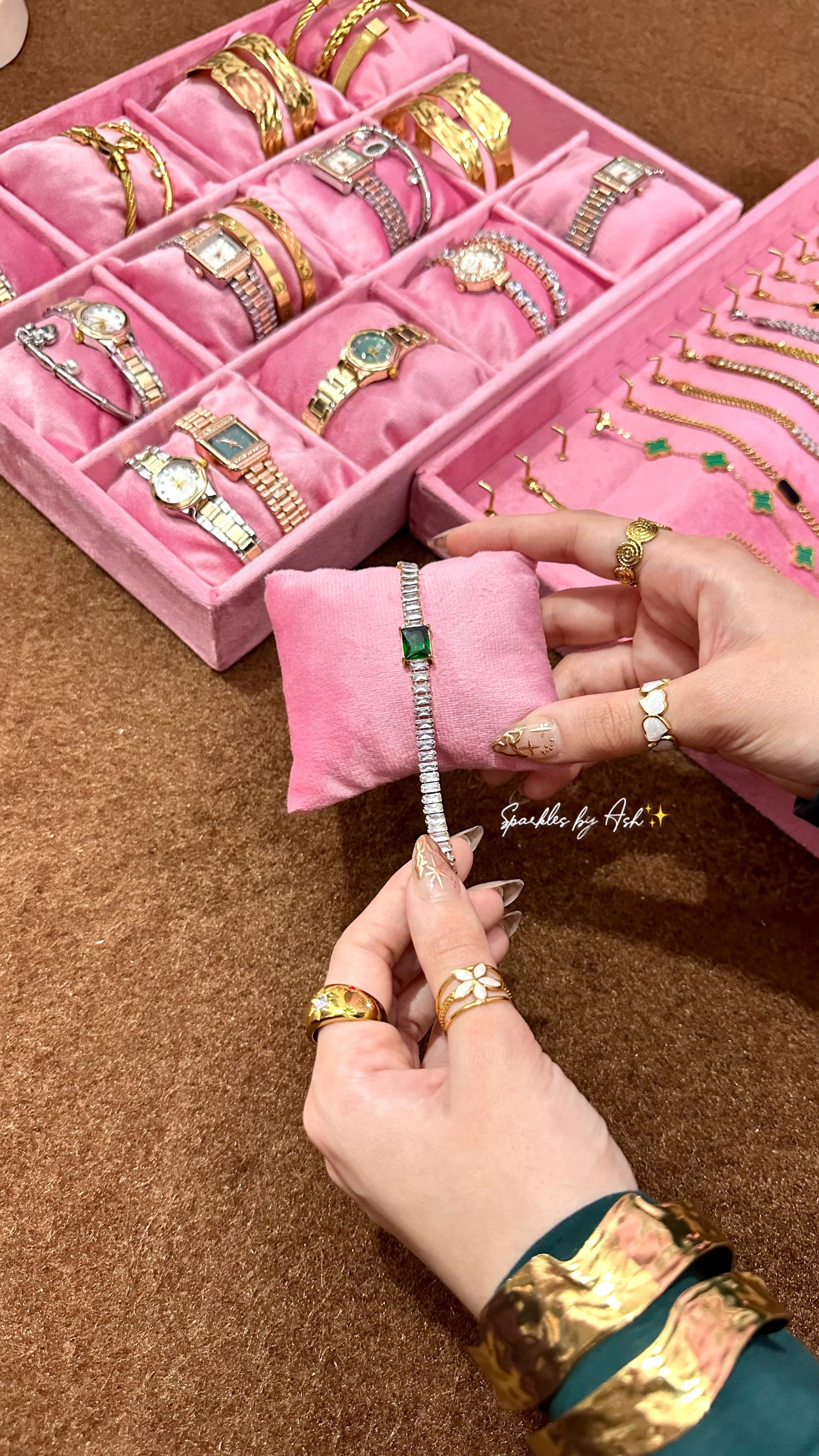 Green stone bracelet