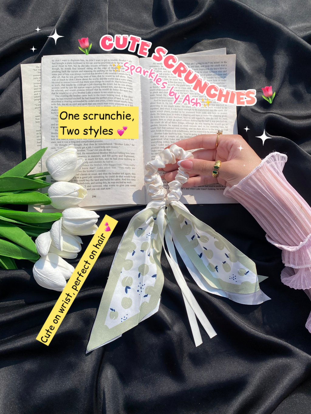 Pinteresty hair n wrist scrunchies💕