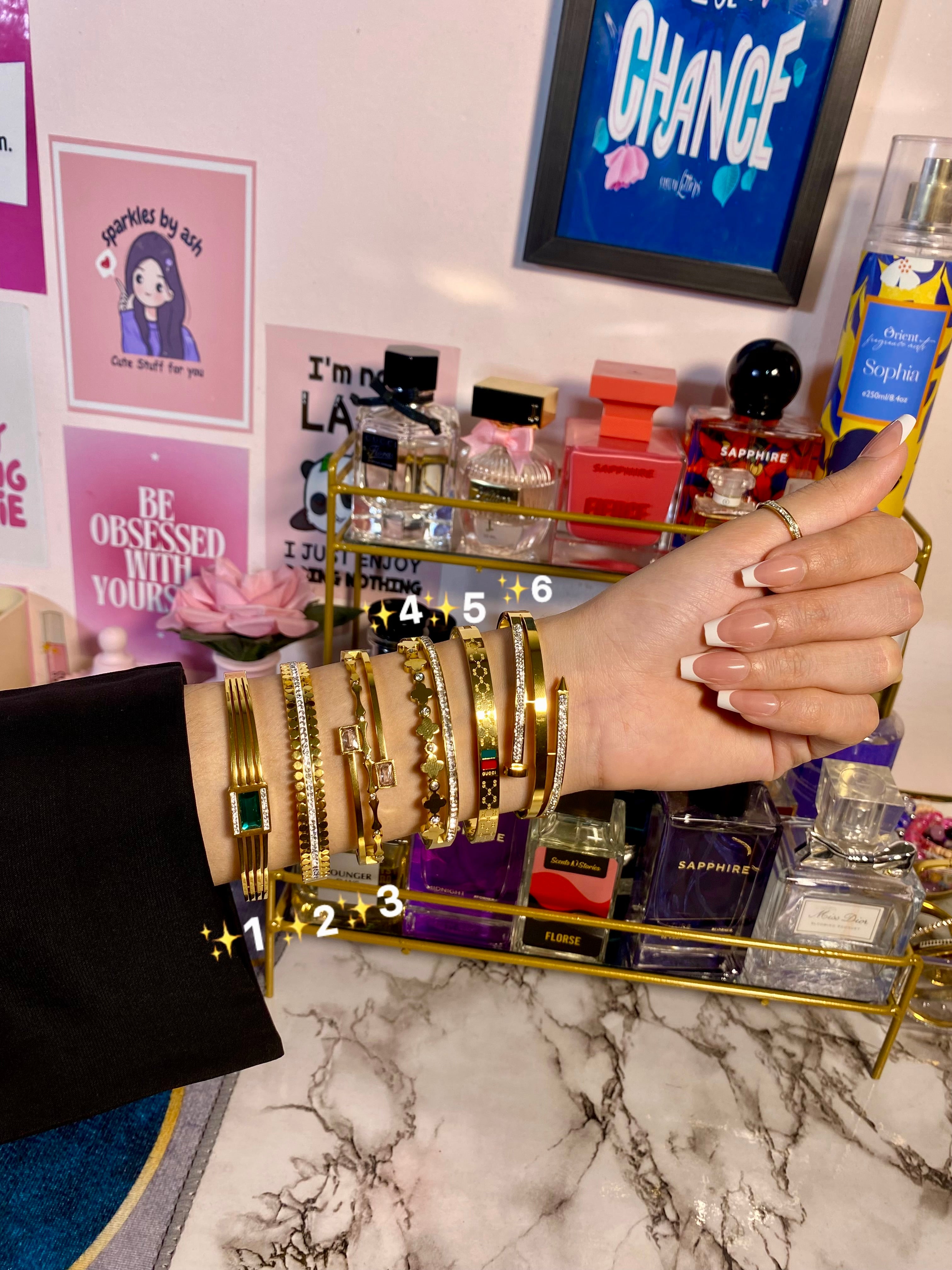 Stainless steel bangles 🎀