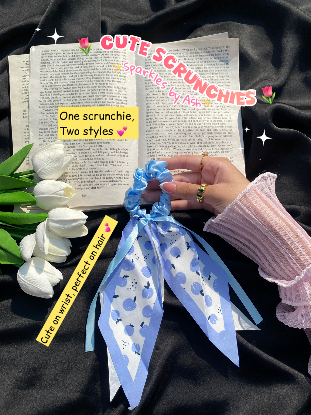 Pinteresty hair n wrist scrunchies💕