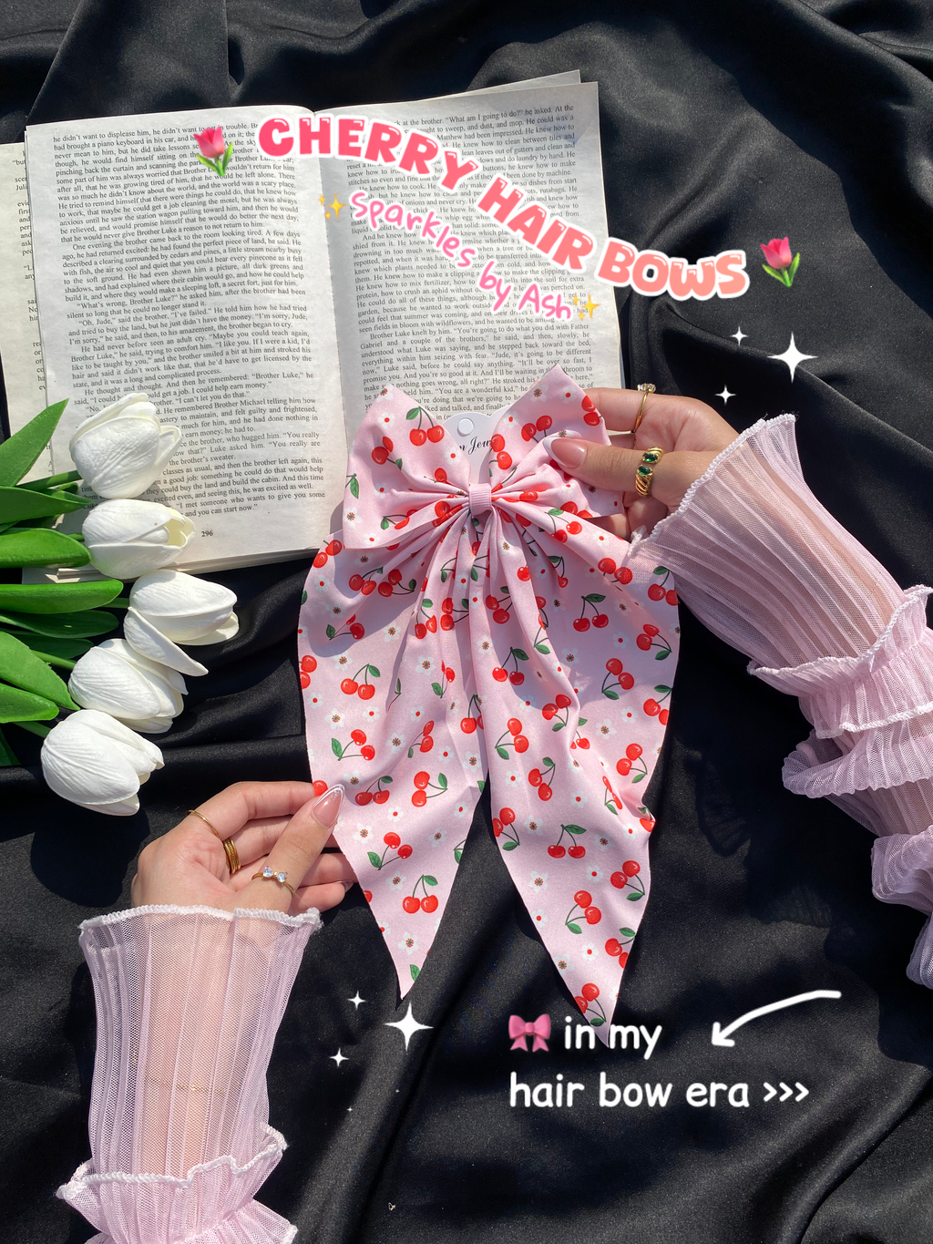 Trendy cherry 🍒 bows