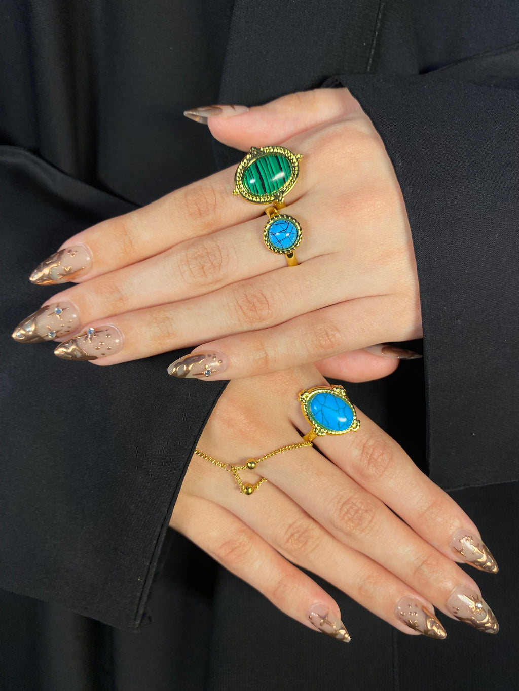 Adjustable stone rings 💍