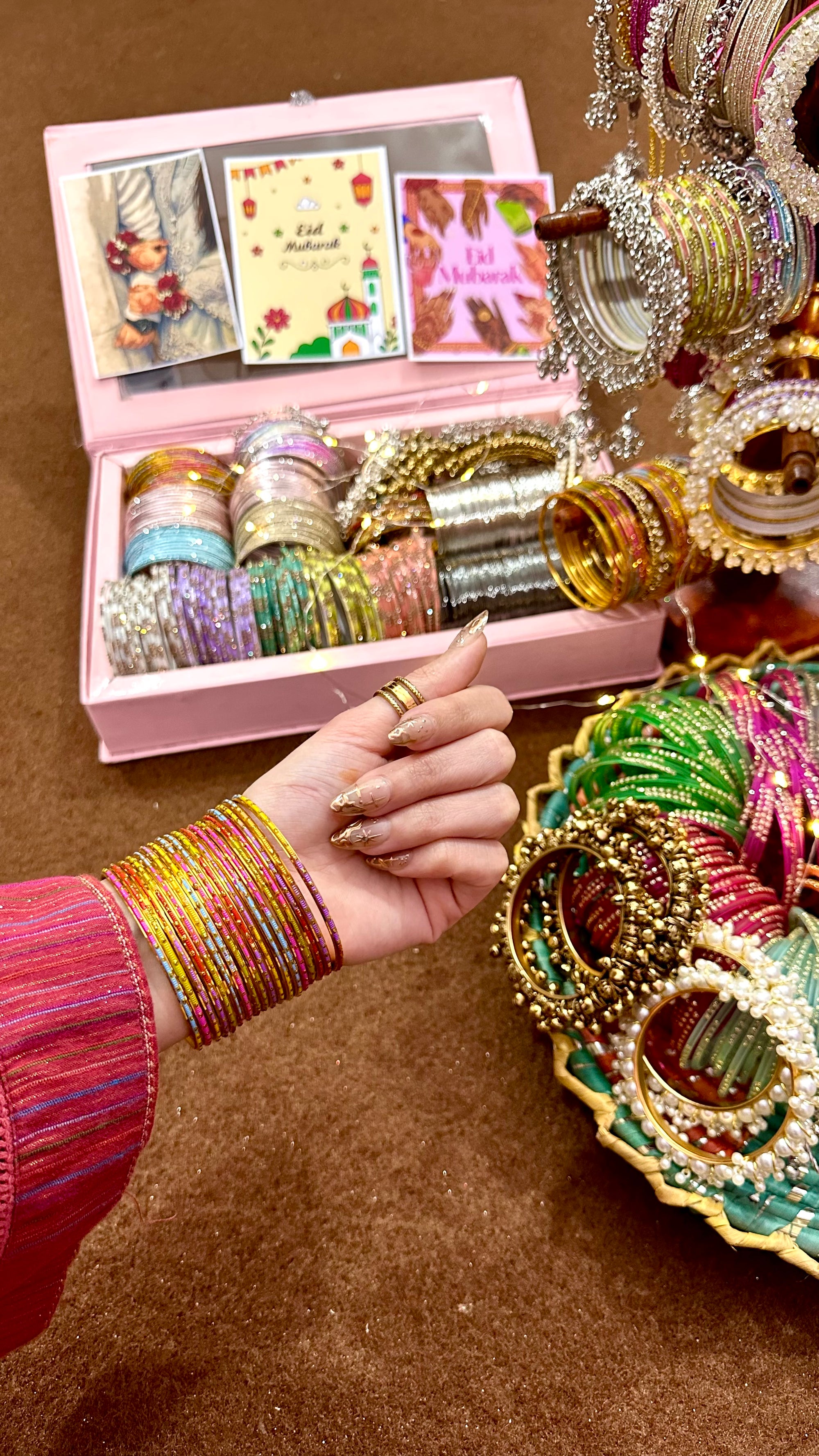 Sunset Glow Metal Bangles 🌙✨