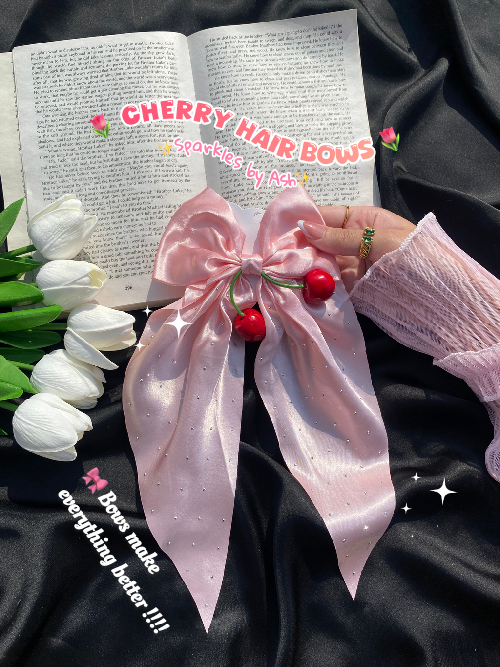 Silk Cherry🍒 Hairbows