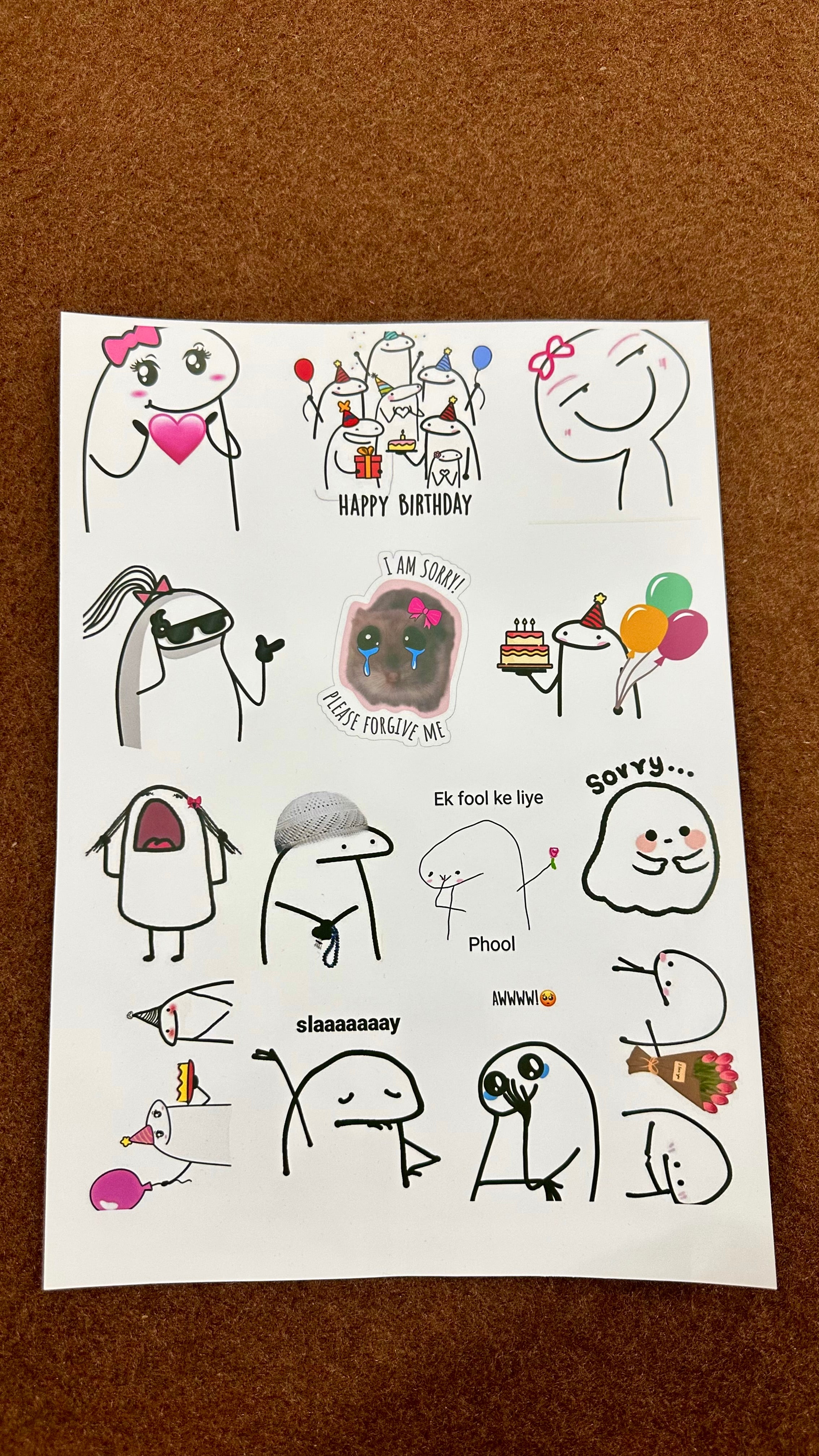 Fun A4 sticker sheet🎀✨