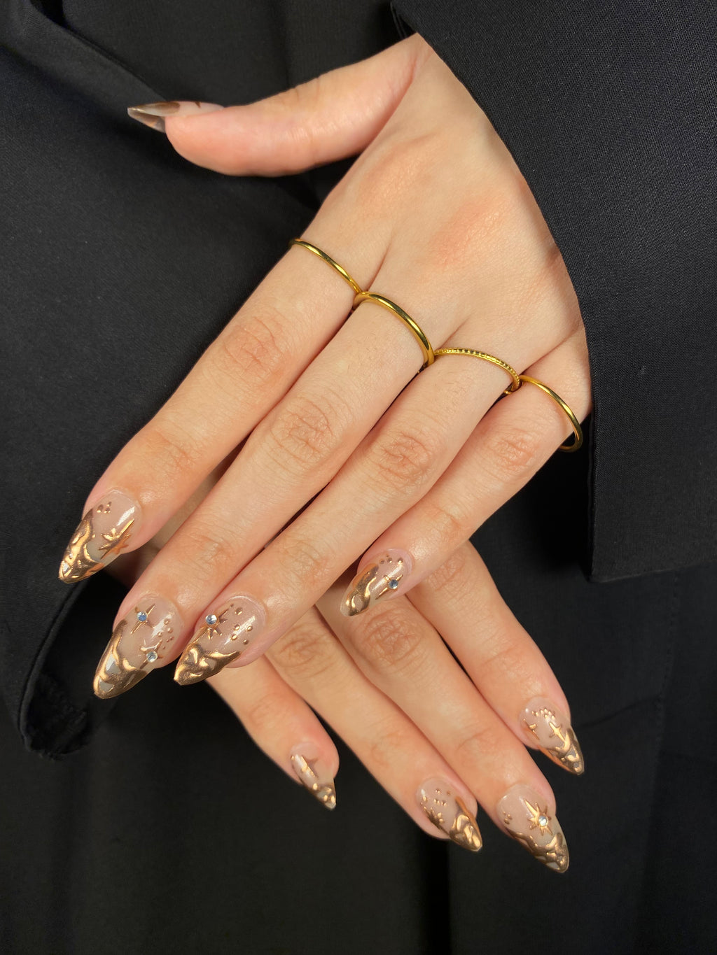 4 in 1 stainless steel ring 🎀