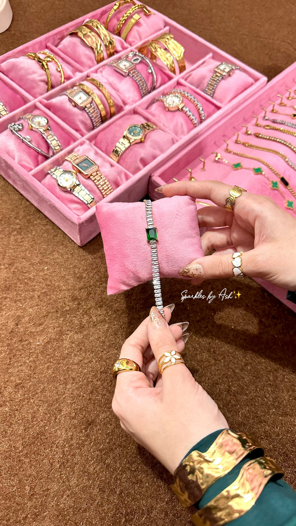 Green stone bracelet